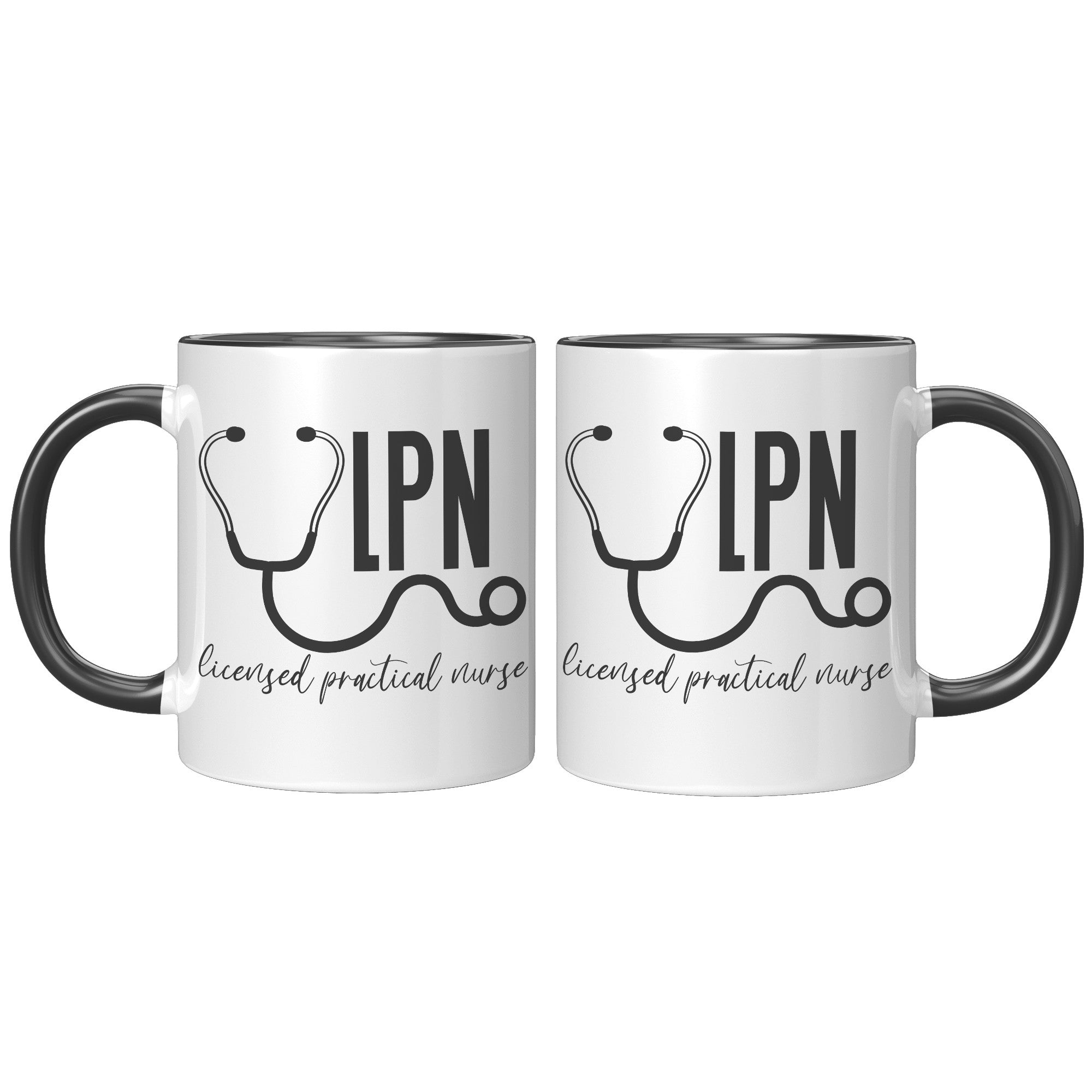 11 oz Accent Mug with Stethoscope Design - 'Licensed Practical Nurse' - Ideal for LPNs, Perfect for Coffee and Tea