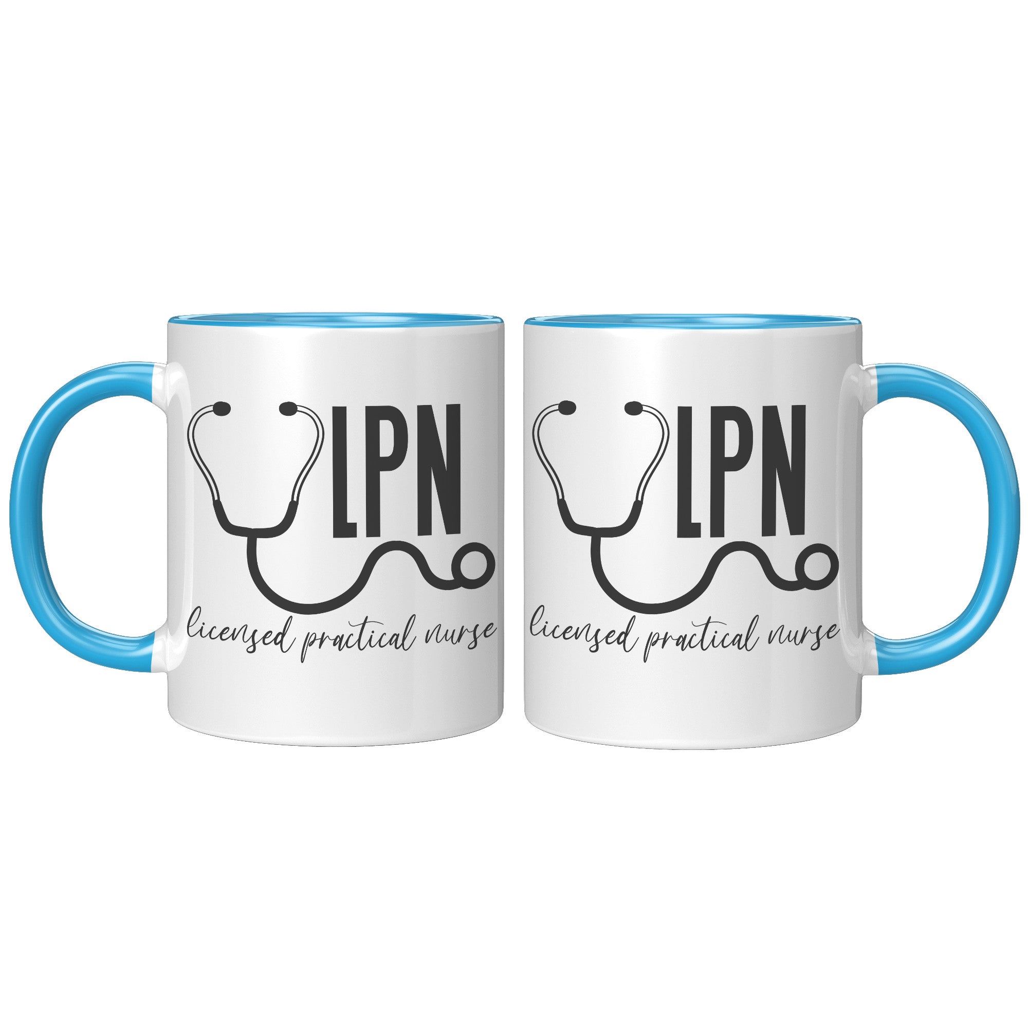 11 oz Accent Mug with Stethoscope Design - 'Licensed Practical Nurse' - Ideal for LPNs, Perfect for Coffee and Tea