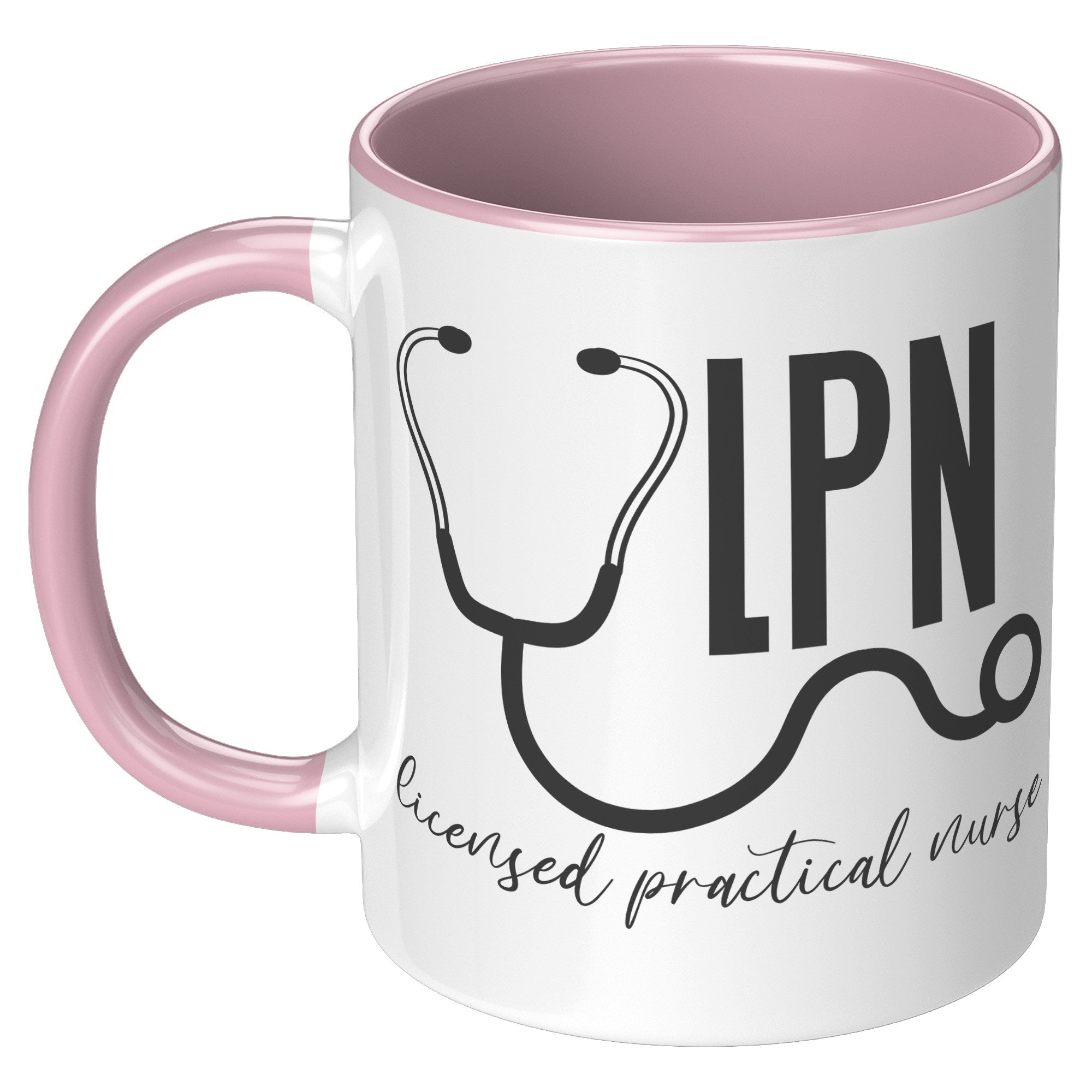 11 oz Accent Mug with Stethoscope Design - 'Licensed Practical Nurse' - Ideal for LPNs, Perfect for Coffee and Tea