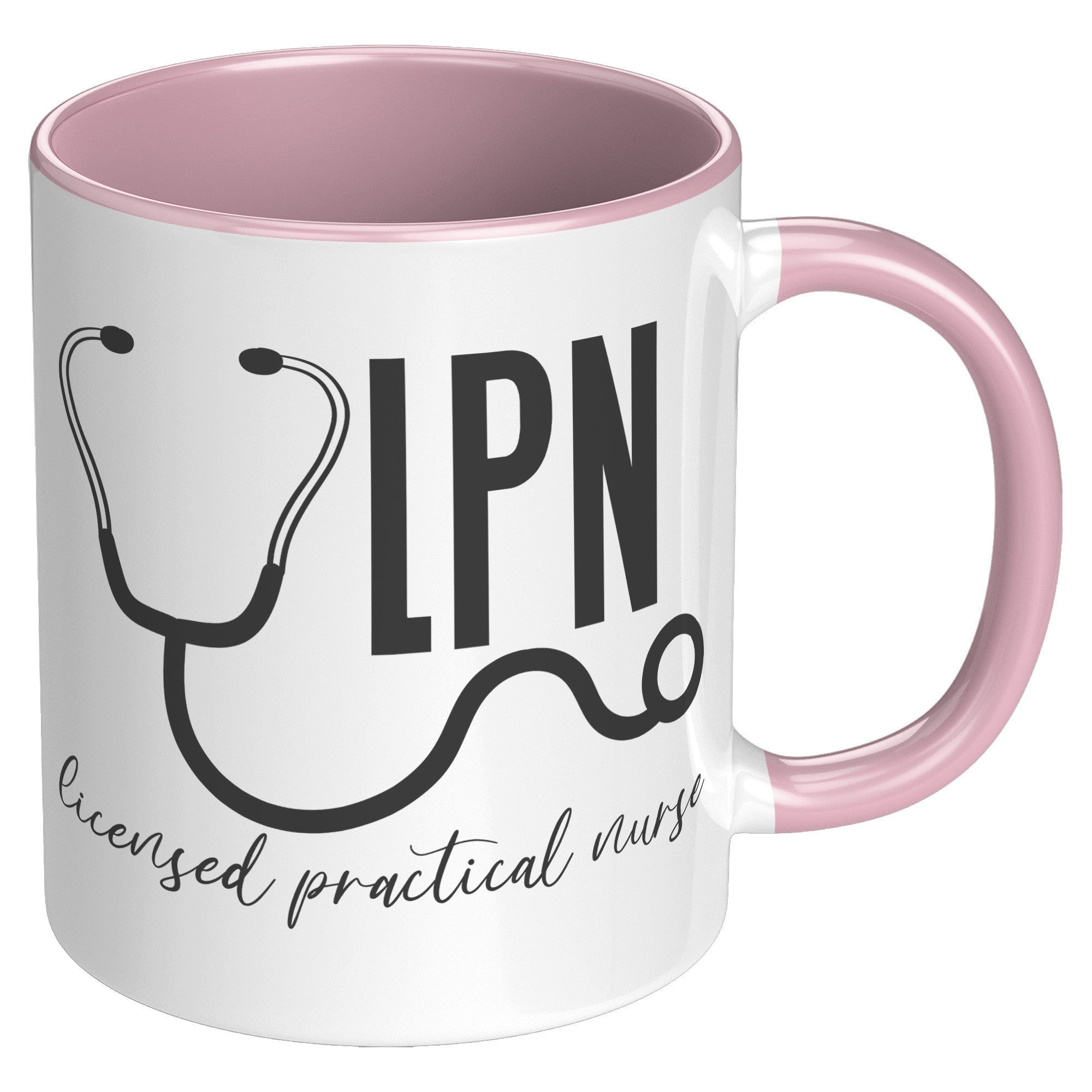 11 oz Accent Mug with Stethoscope Design - 'Licensed Practical Nurse' - Ideal for LPNs, Perfect for Coffee and Tea