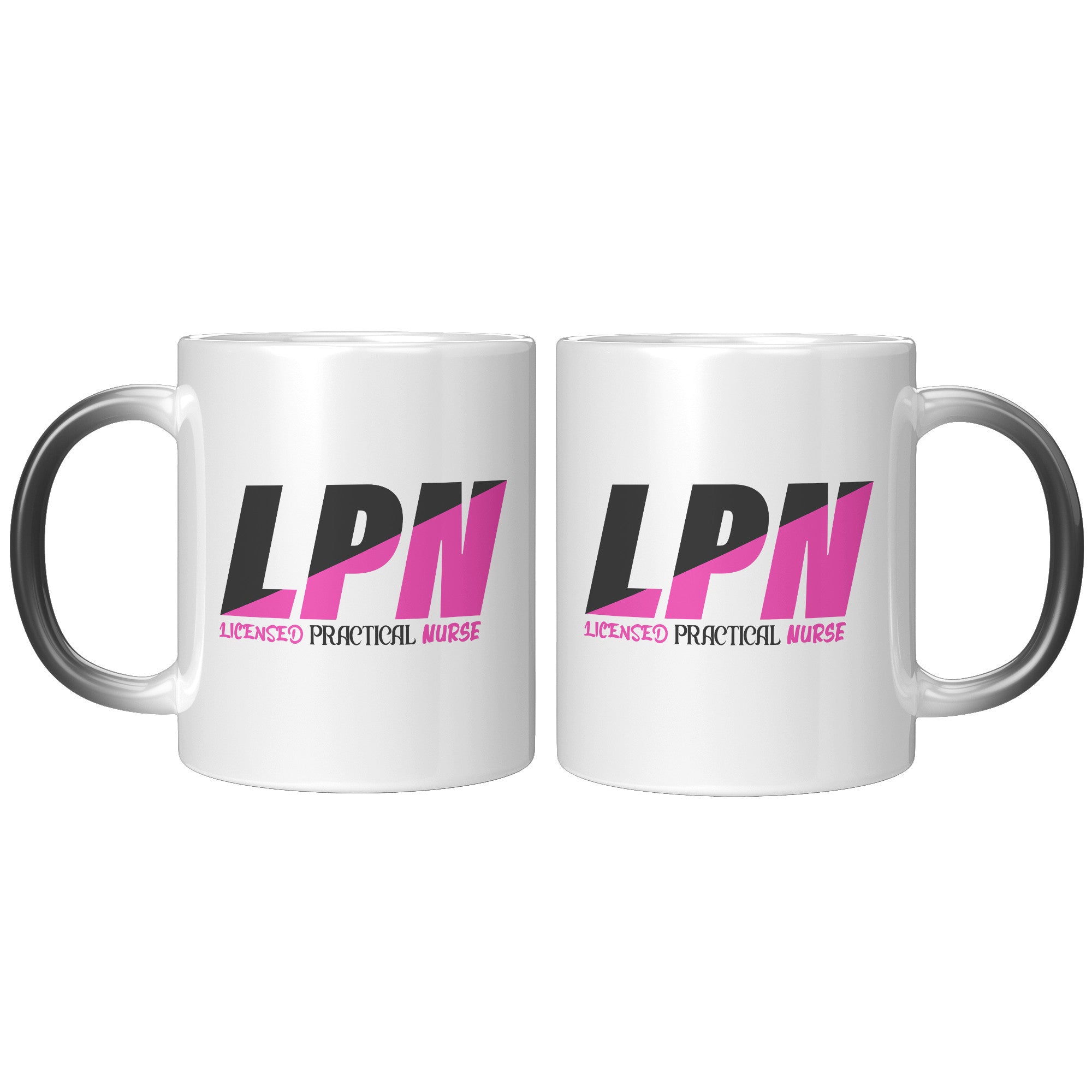 11 oz Black & Fuchsia 'Licensed Practical Nurse' Magic Mug - Stylish LPN Nurse Gift