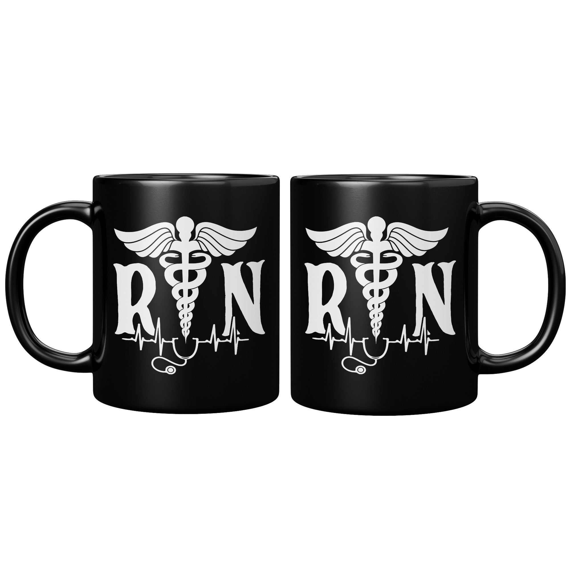 11 oz Insulated Black Nurse Mug - Unique Design, Durable Quality, and Style!