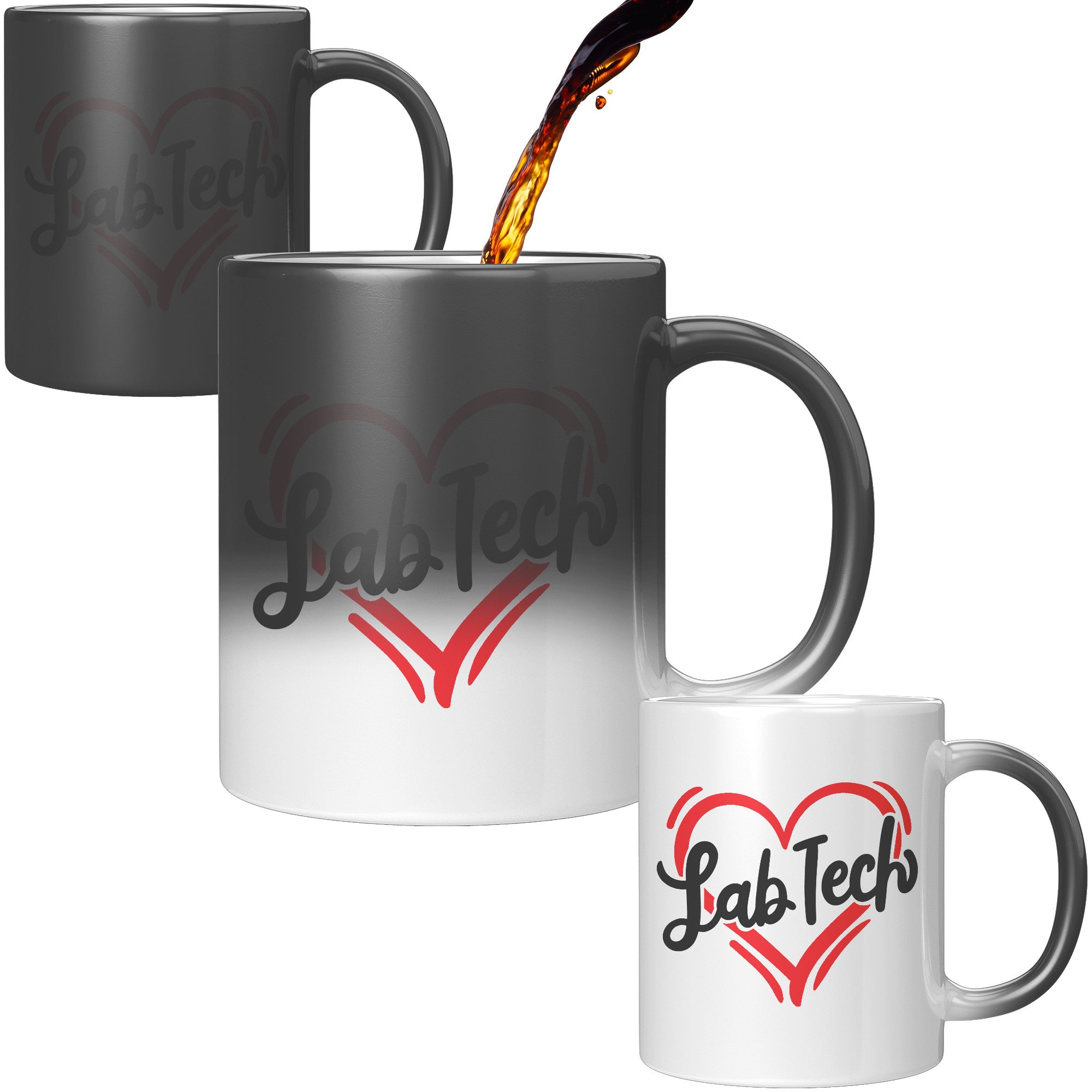 11 oz 'Lab Tech' Inside Heart Magic Mug - Perfect Gift for Lab Technicians
