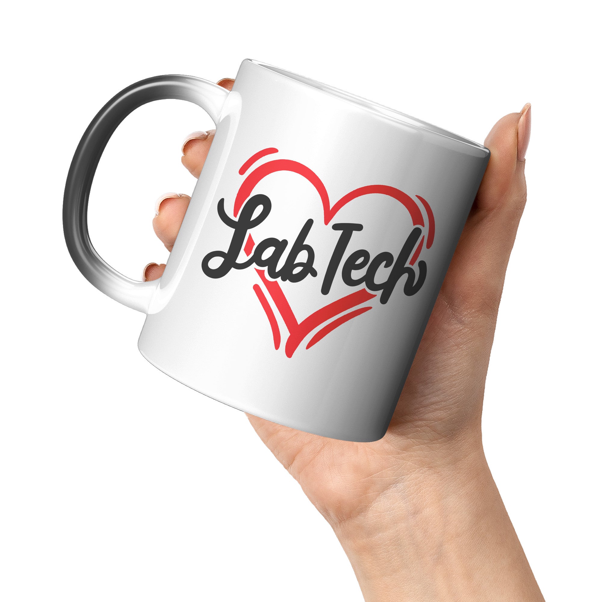 11 oz 'Lab Tech' Inside Heart Magic Mug - Perfect Gift for Lab Technicians