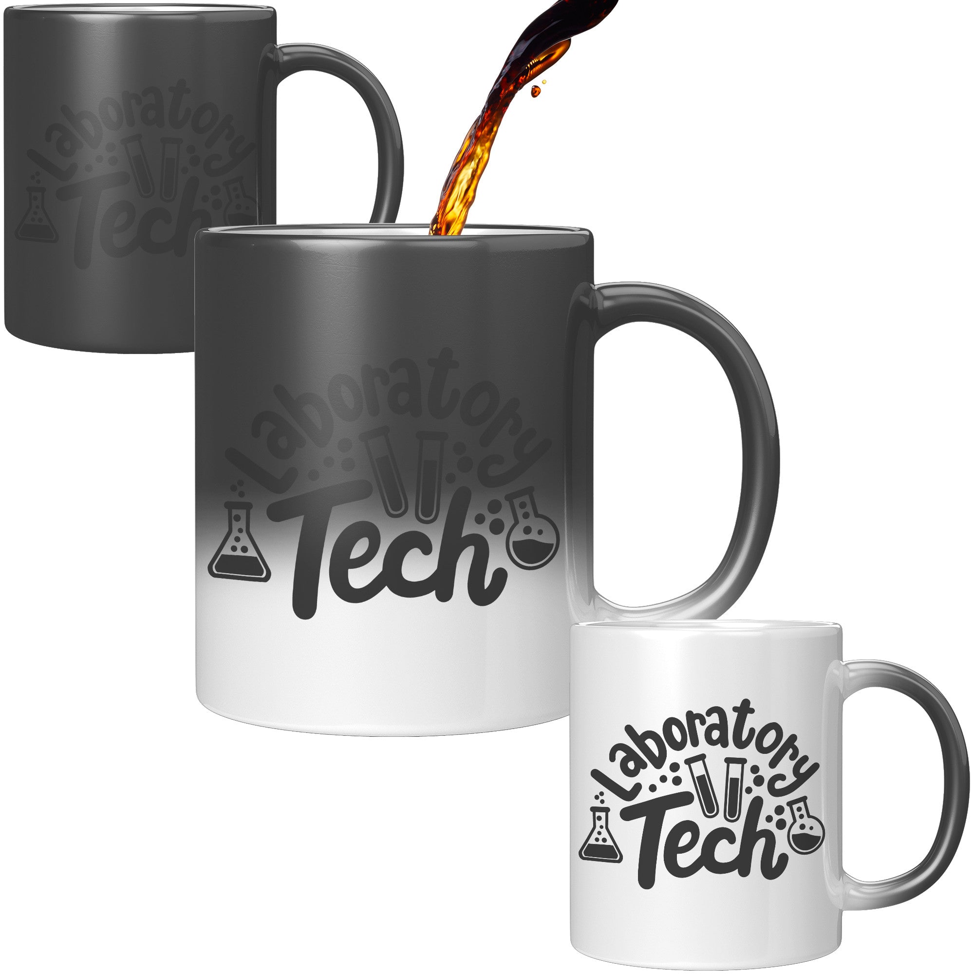 11 oz 'Laboratory Tech' Magic Mug with Lab Vial Designs - Ideal for Lab Professionals and Science Enthusiasts
