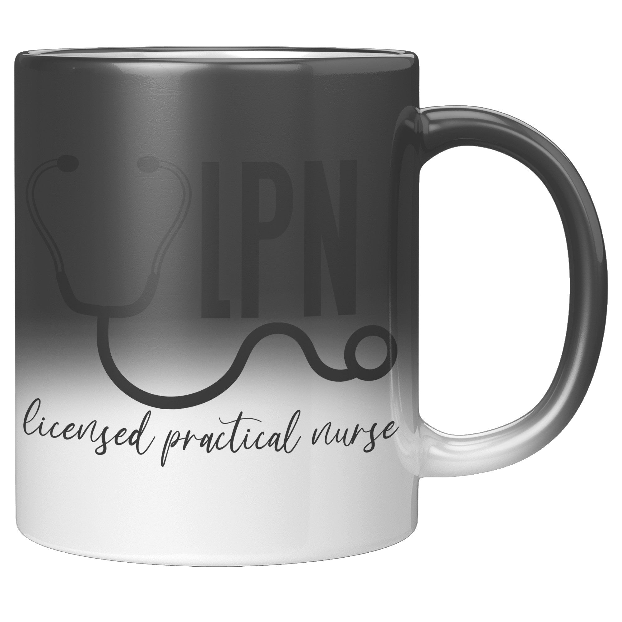 11 oz 'Licensed Practical Nurse' Magic Mug with Stethoscope Design - Ideal LPN Nurse Gift