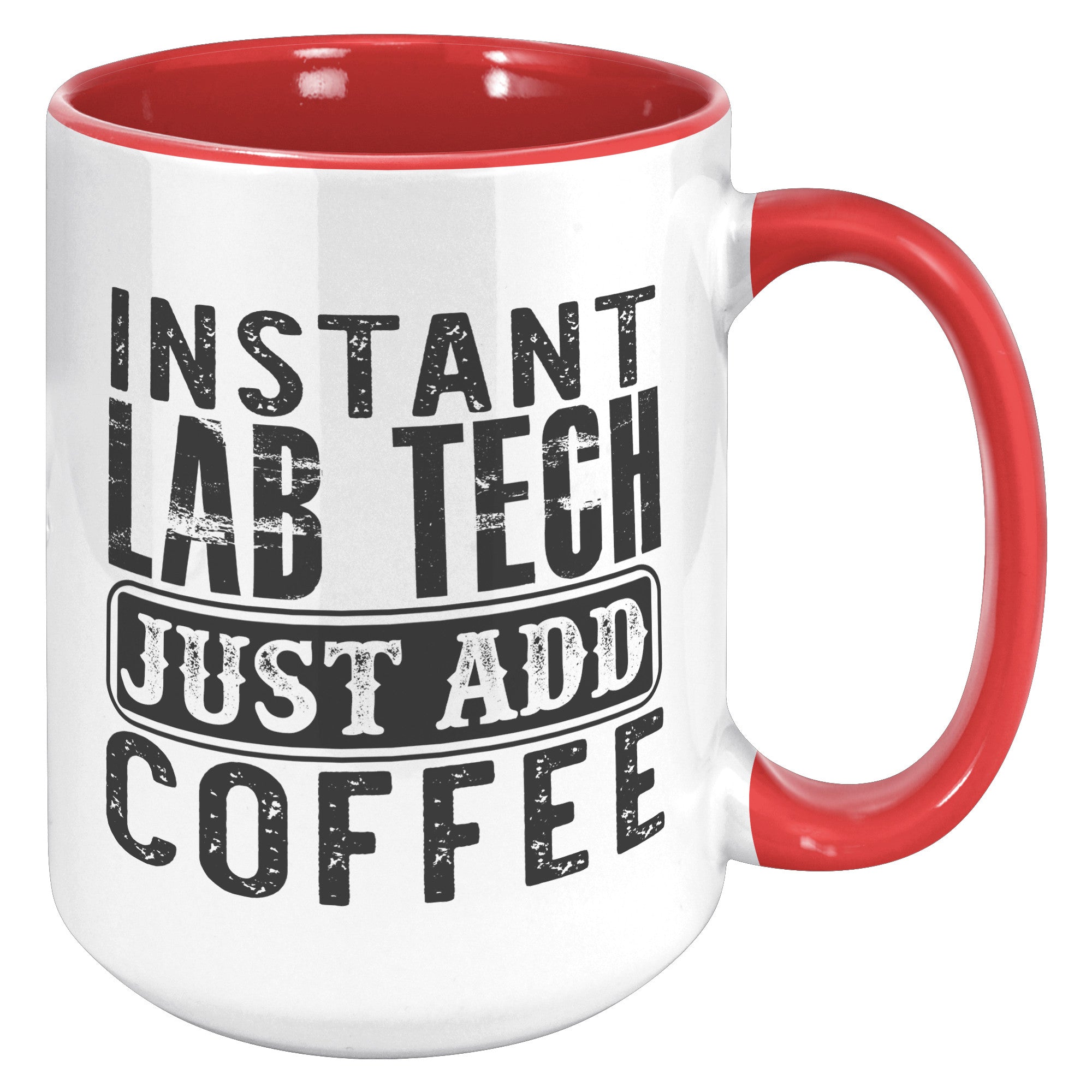 15 oz 'Instant Lab Tech - Just Add Coffee' Accent Mug - Fuel Your Lab Adventures with Caffeine