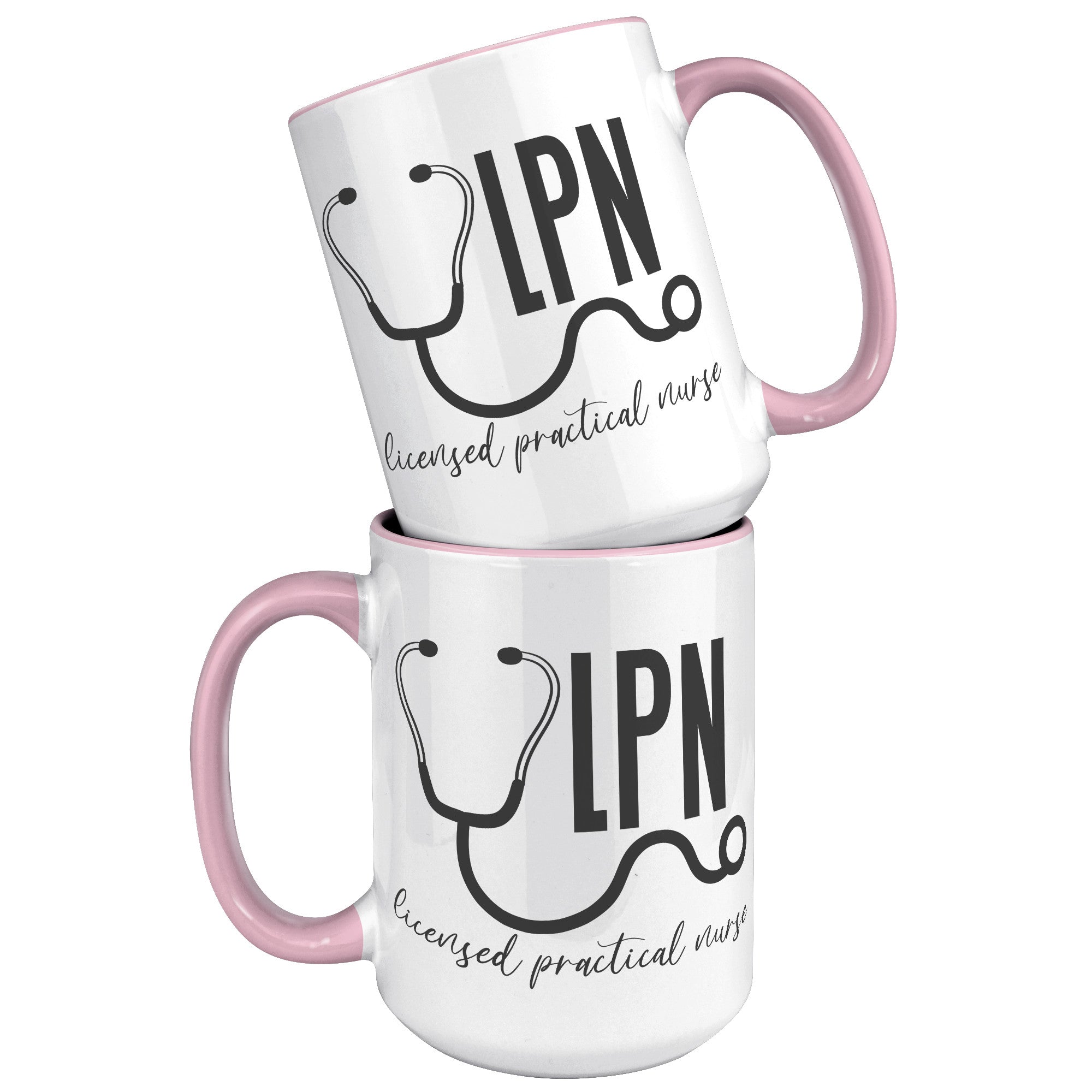 15 oz Licensed Practical Nurse Accent Mug with Stethoscope Design - Perfect Gift for LPNs