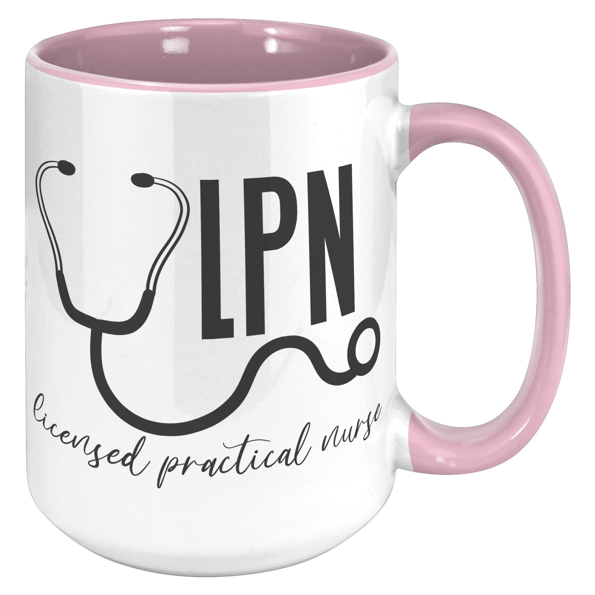 15 oz Licensed Practical Nurse Accent Mug with Stethoscope Design - Perfect Gift for LPNs