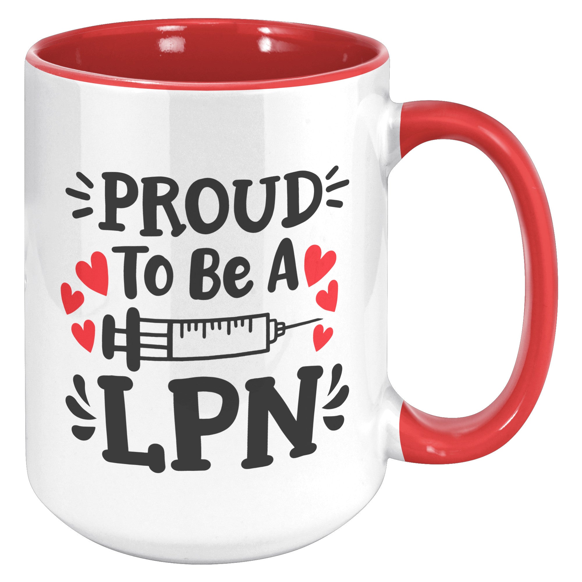 15 oz 'Proud to be a LPN' Accent Mug with Needle Design - Ideal for Licensed Practical Nurses