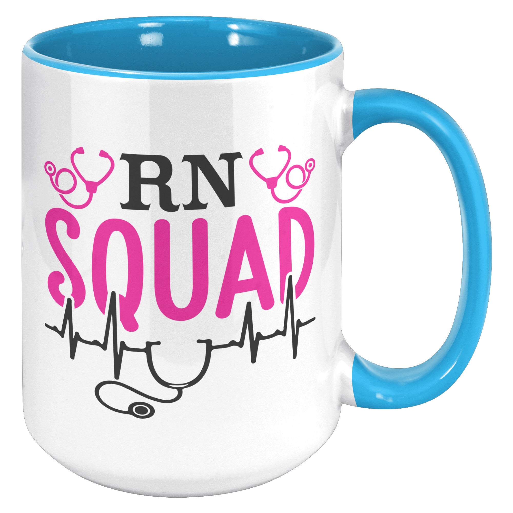 15 oz RN Squad Accent Mug - Elevate Your Nursing Style!