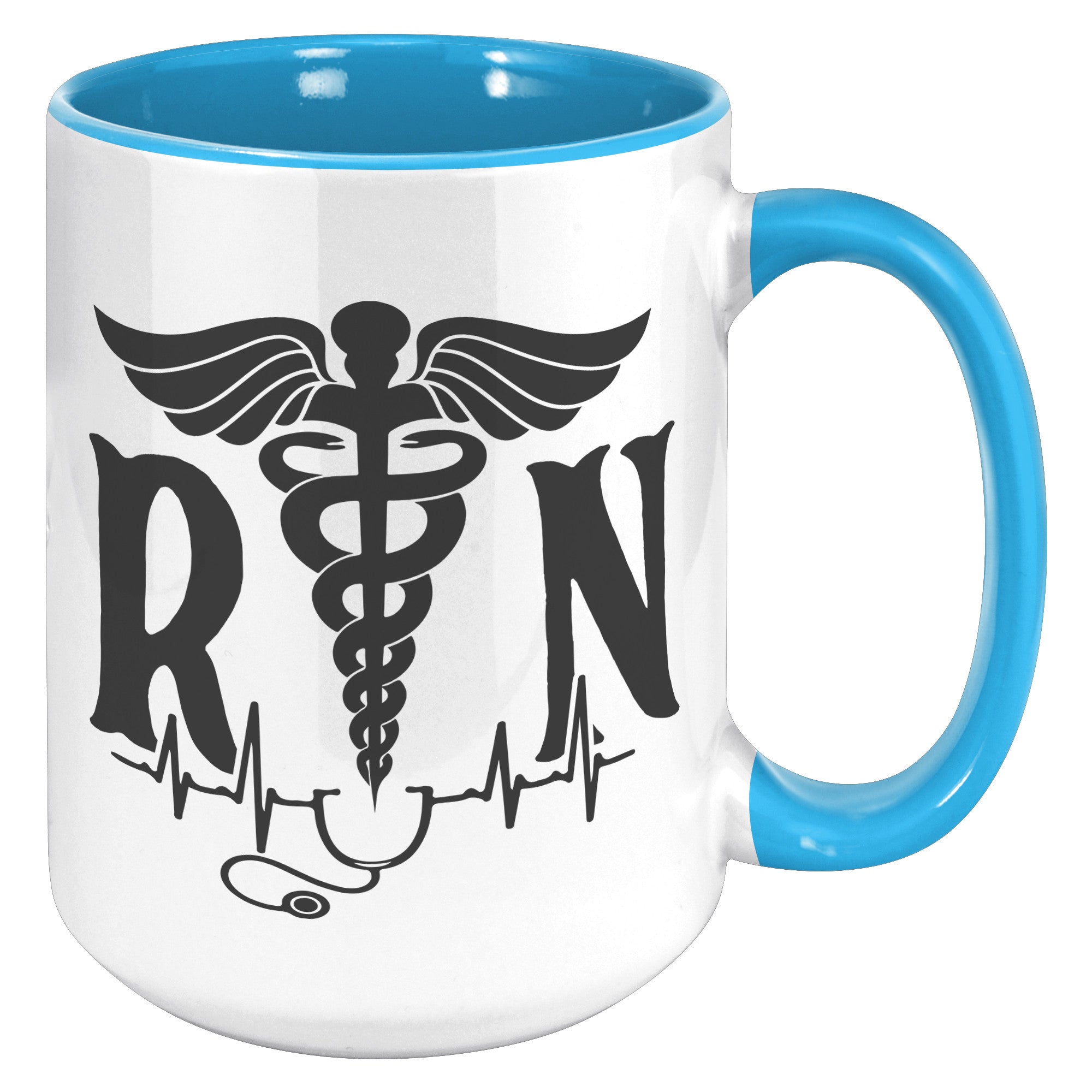 15 oz Registered Nurse Accent Mug - Brighten Your Day with Style and Durability!