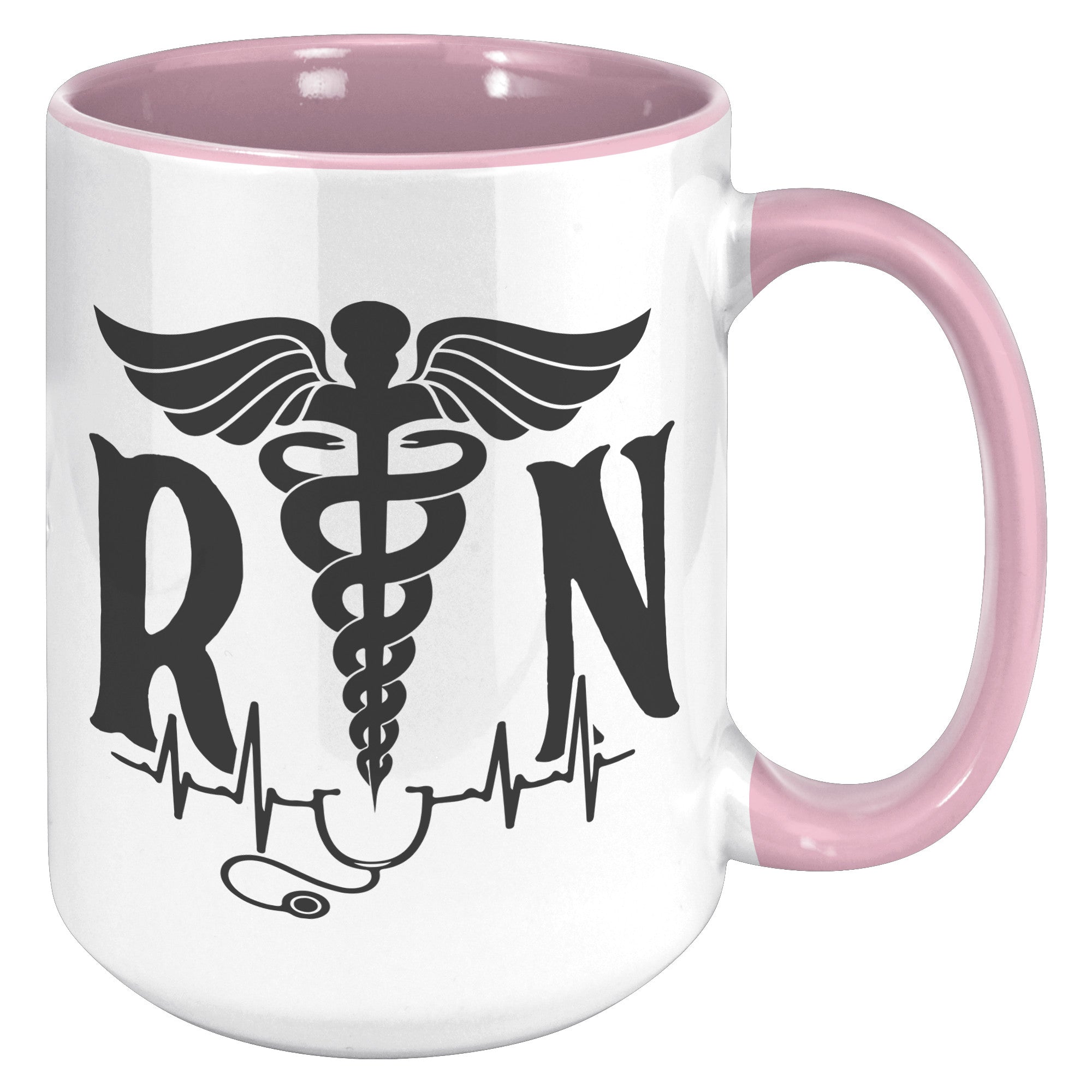 15 oz Registered Nurse Accent Mug - Brighten Your Day with Style and Durability!