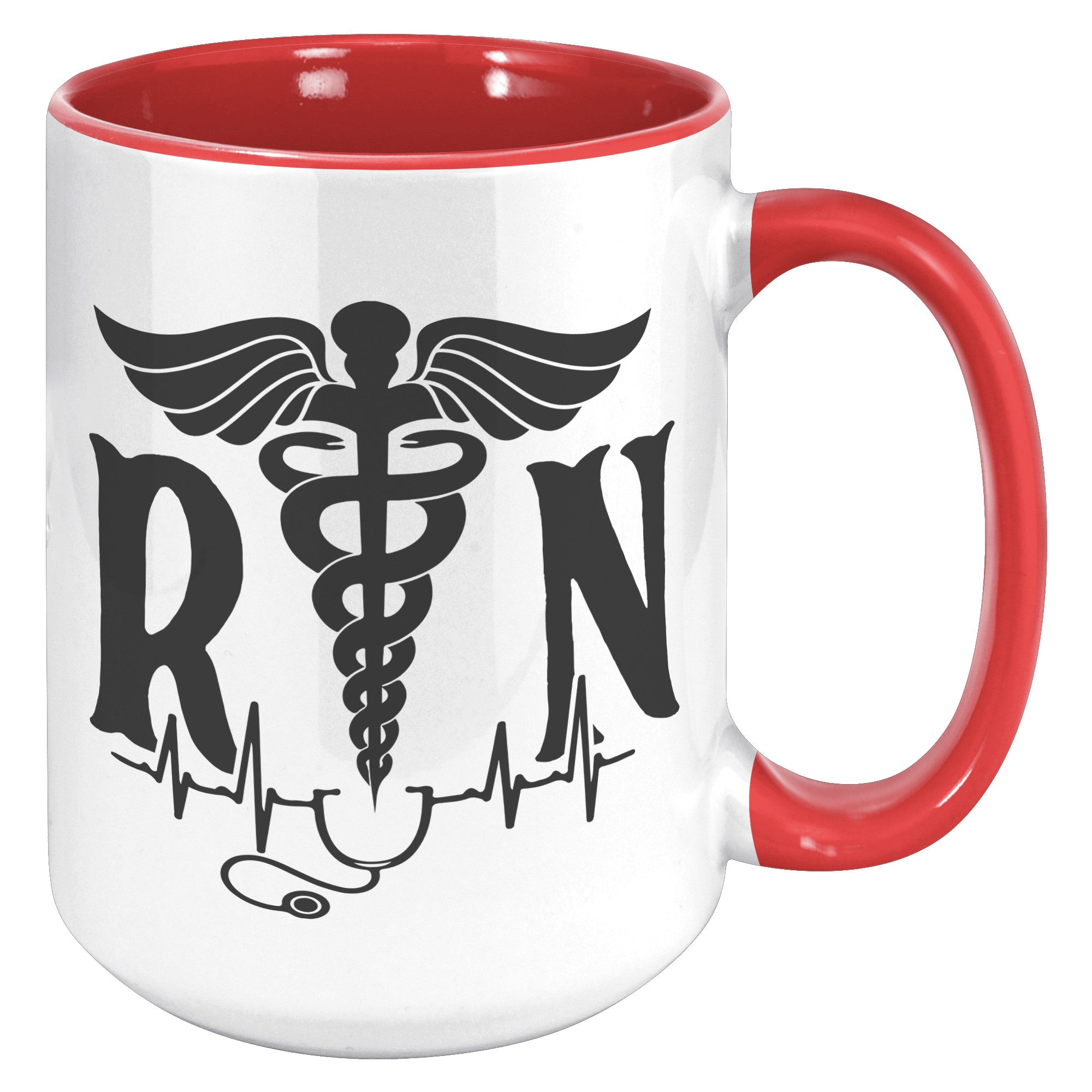 15 oz Registered Nurse Accent Mug - Brighten Your Day with Style and Durability!
