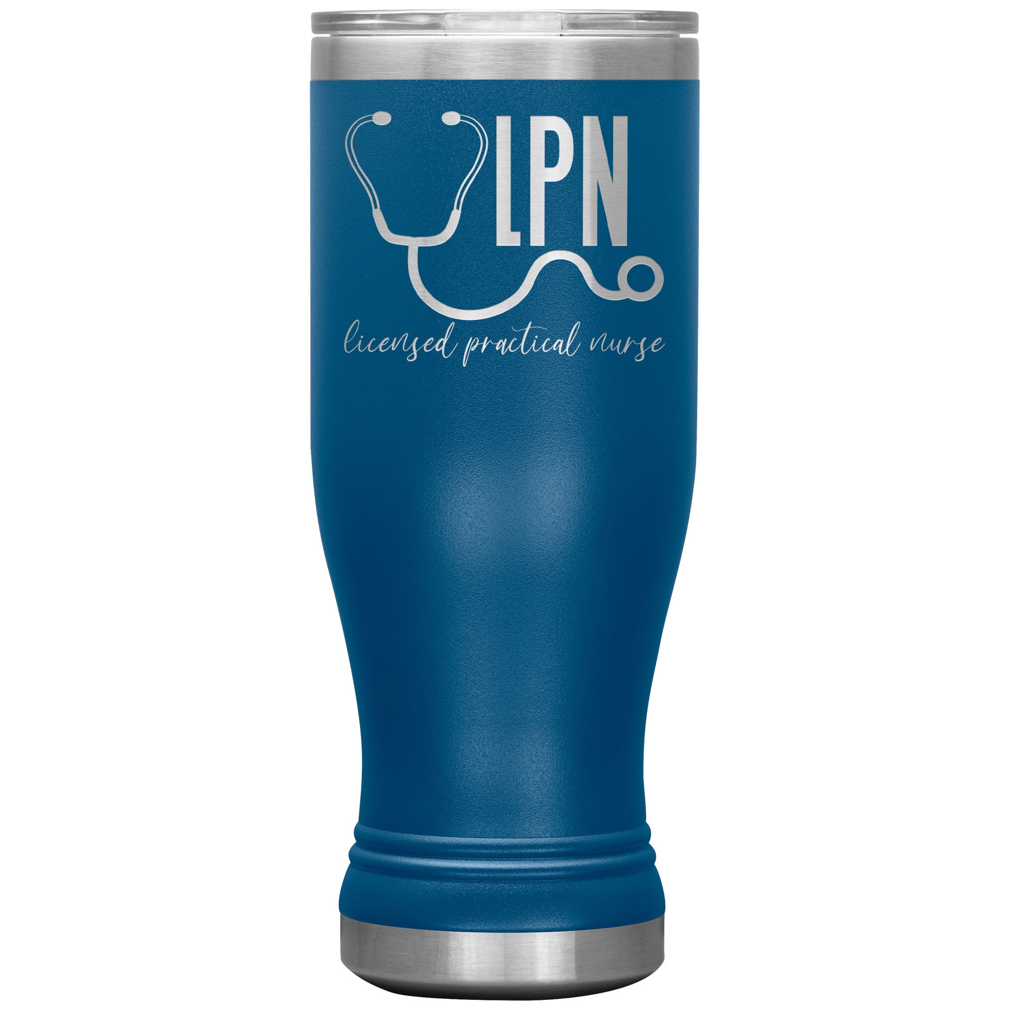 20 oz BOHO Insulated Tumbler - LPN Licensed Practical Nurse with Stethoscope - Stay Hydrated in Nursing Style!