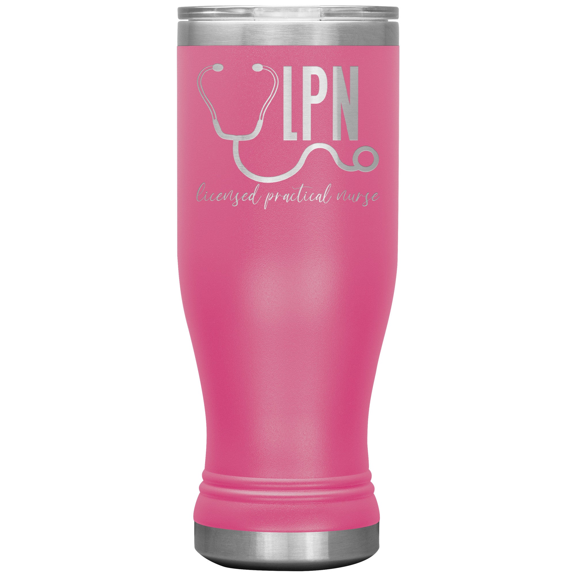 20 oz BOHO Insulated Tumbler - LPN Licensed Practical Nurse with Stethoscope - Stay Hydrated in Nursing Style!
