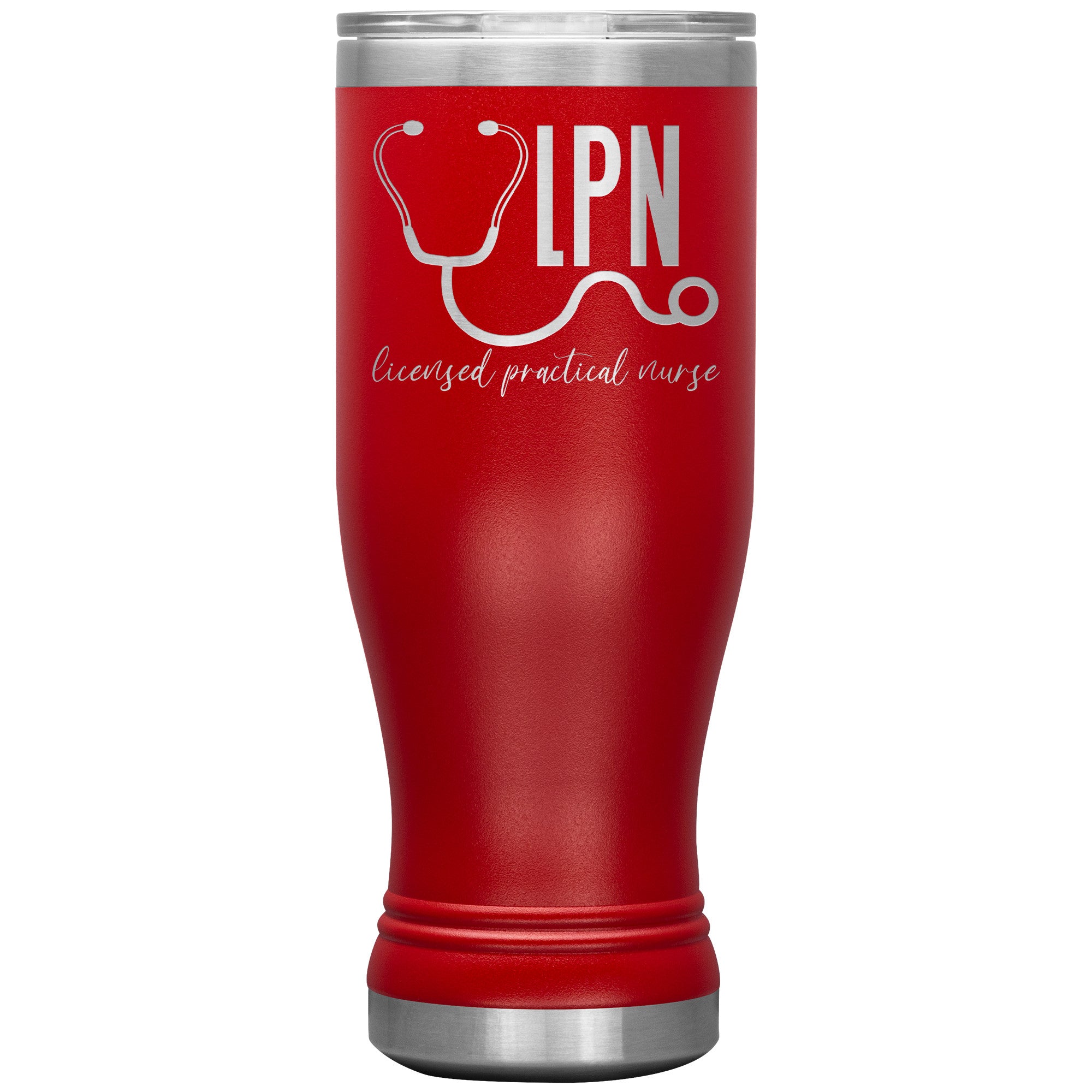 20 oz BOHO Insulated Tumbler - LPN Licensed Practical Nurse with Stethoscope - Stay Hydrated in Nursing Style!