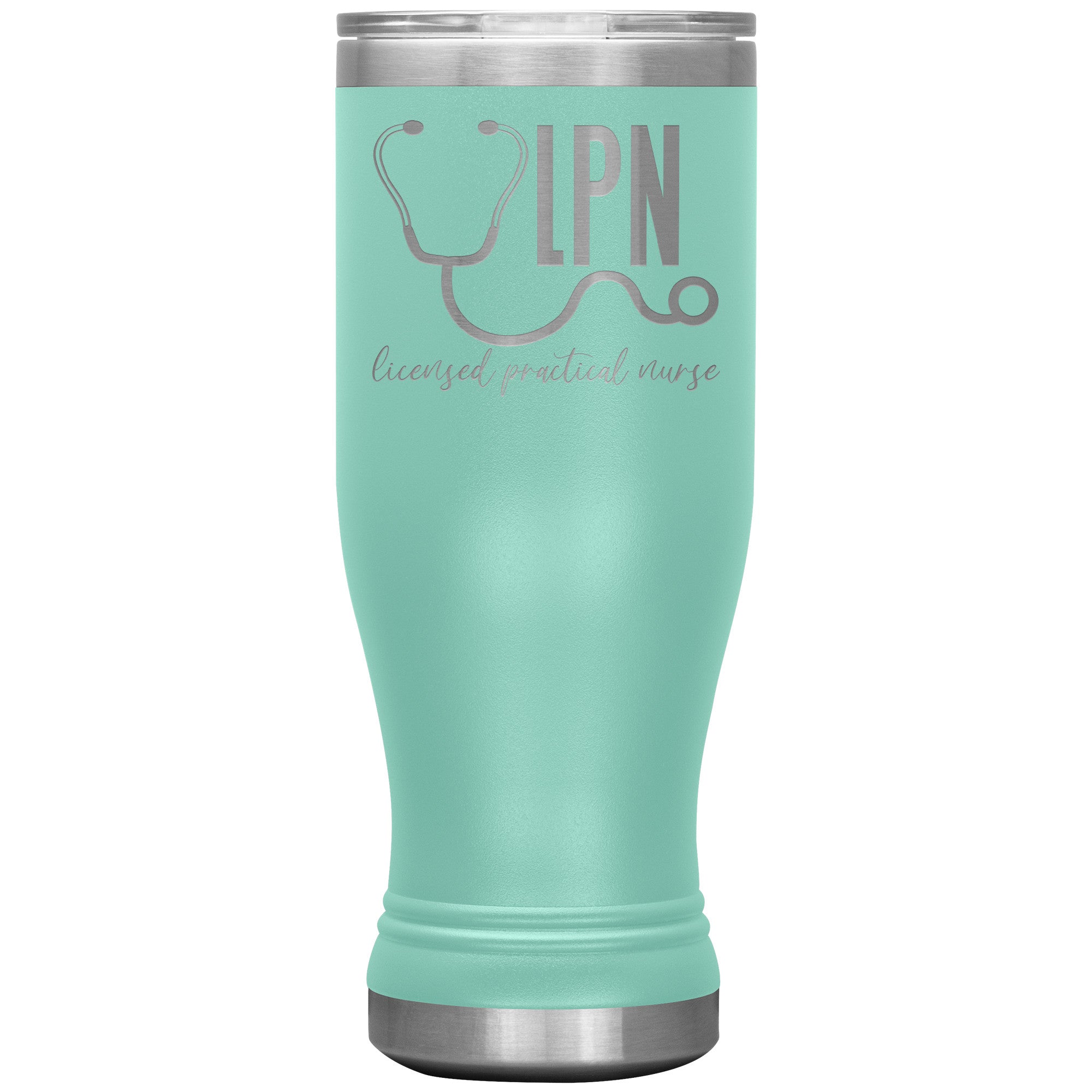 20 oz BOHO Insulated Tumbler - LPN Licensed Practical Nurse with Stethoscope - Stay Hydrated in Nursing Style!