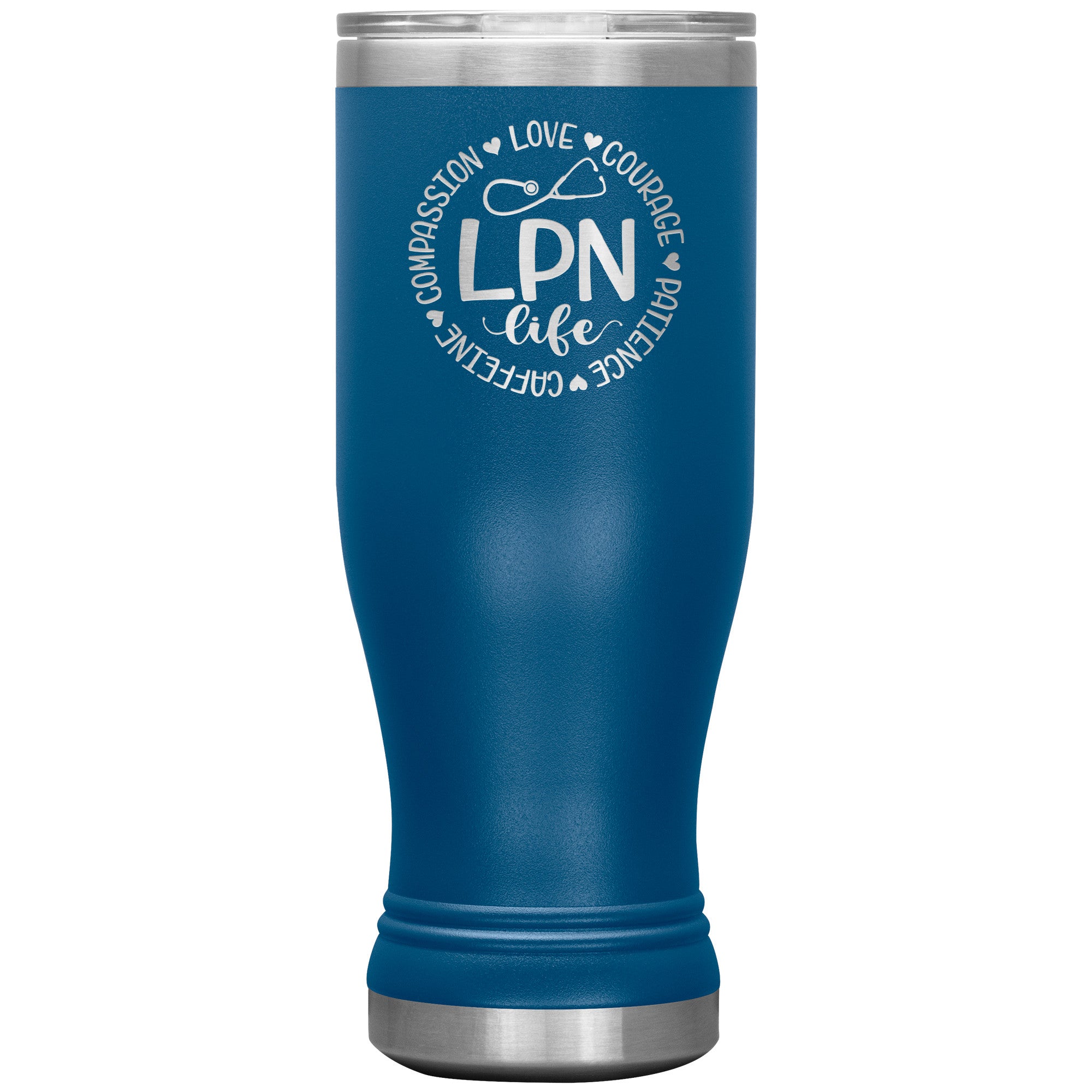 20 oz BOHO Insulated Tumbler - LPN Life Circle of Compassion, Love, Courage, Patience, and Caffeine - Sip with Purpose!