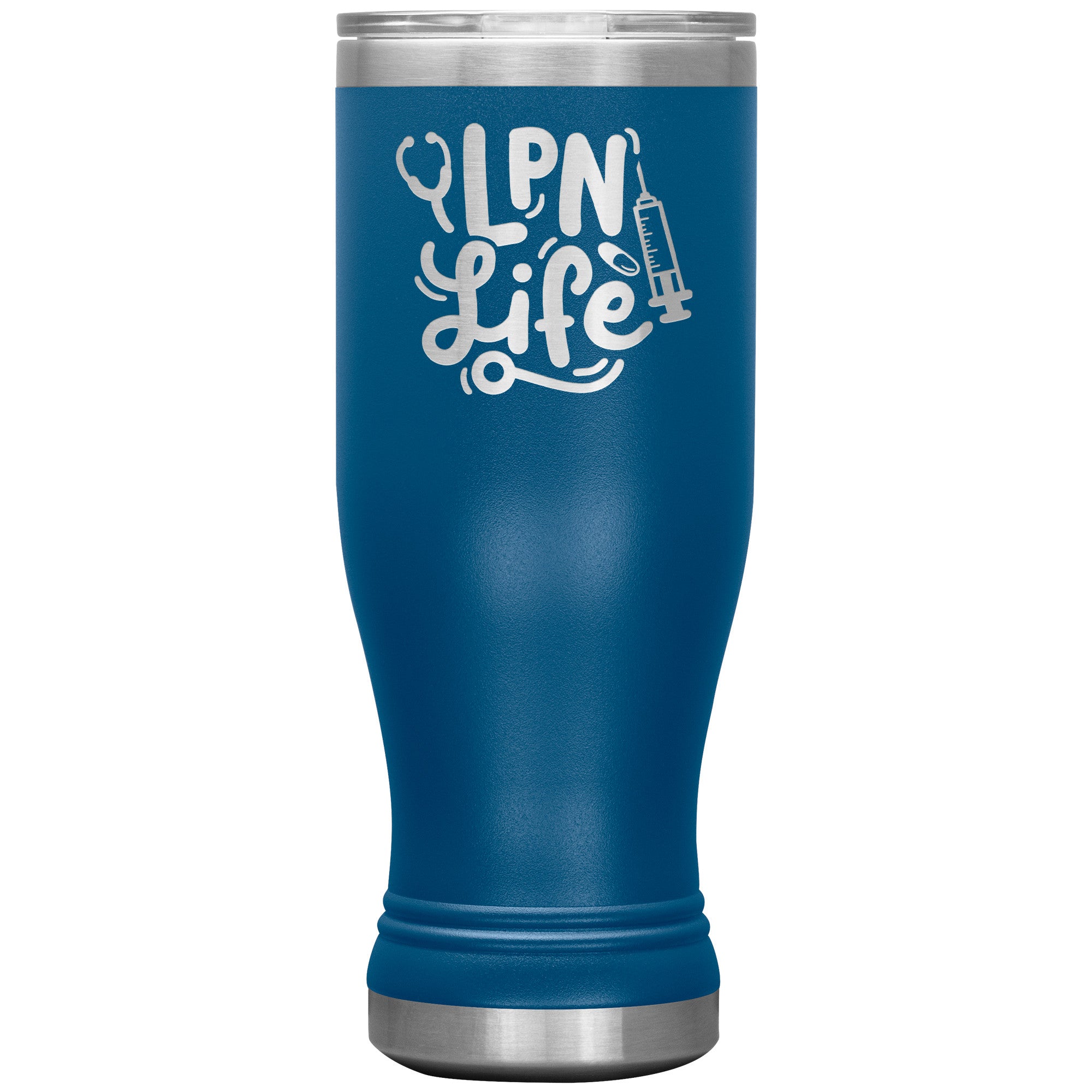 20 oz BOHO Insulated Tumbler - LPN with Stethoscope and Needle Design - Sip in Nursing Style!