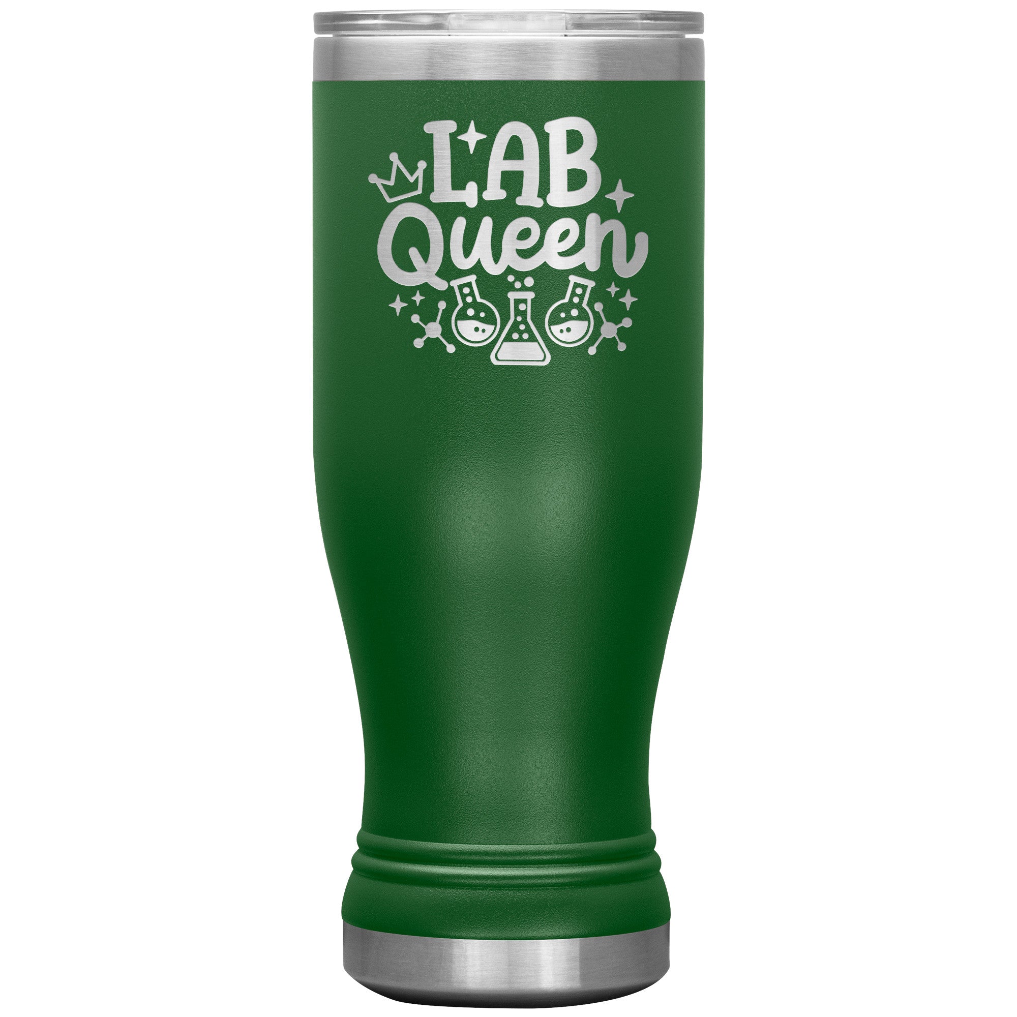 20 oz BOHO Insulated Tumbler - Lab Queen Design with Stylish Lab Vials - Stay Refreshed in Scientific Style!