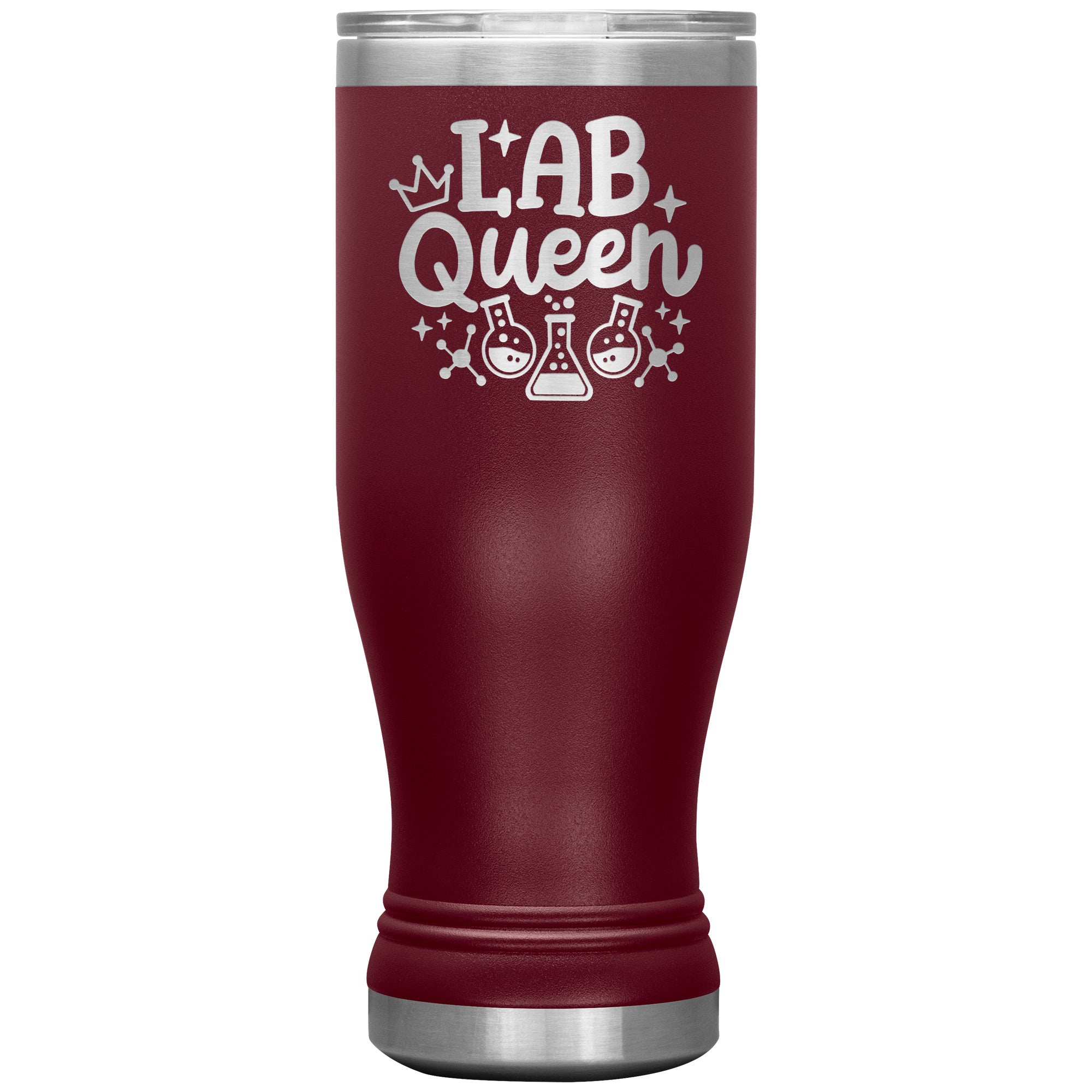20 oz BOHO Insulated Tumbler - Lab Queen Design with Stylish Lab Vials - Stay Refreshed in Scientific Style!