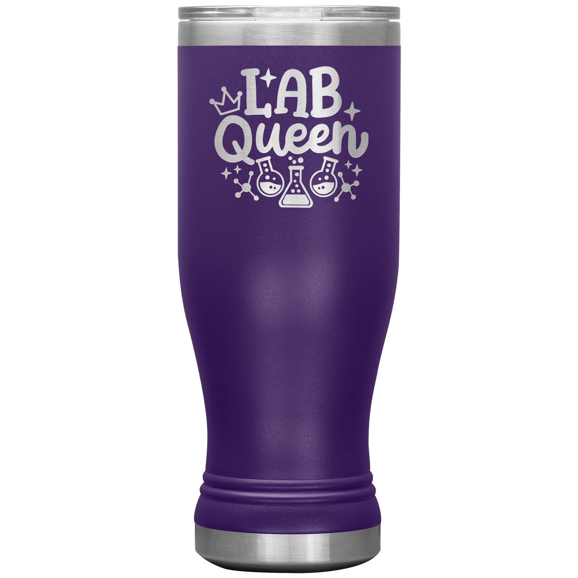 20 oz BOHO Insulated Tumbler - Lab Queen Design with Stylish Lab Vials - Stay Refreshed in Scientific Style!