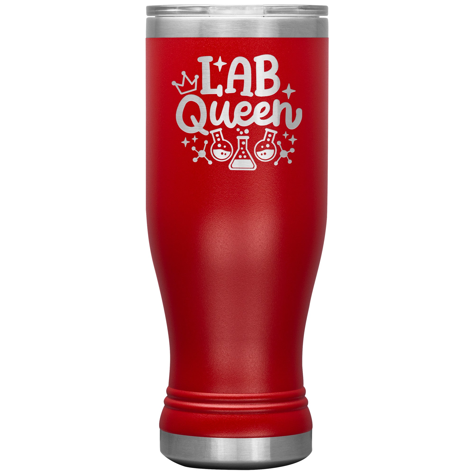 20 oz BOHO Insulated Tumbler - Lab Queen Design with Stylish Lab Vials - Stay Refreshed in Scientific Style!