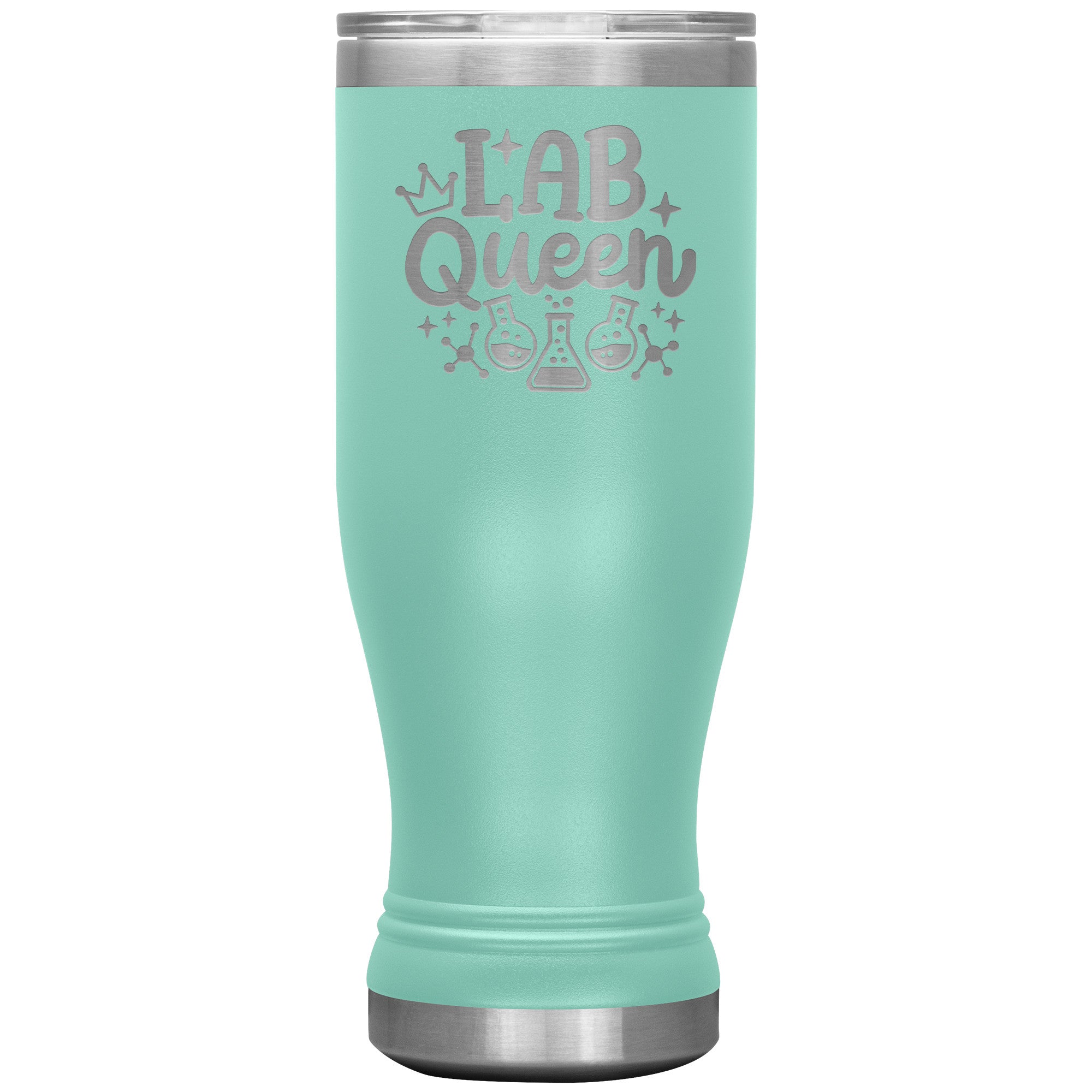 20 oz BOHO Insulated Tumbler - Lab Queen Design with Stylish Lab Vials - Stay Refreshed in Scientific Style!