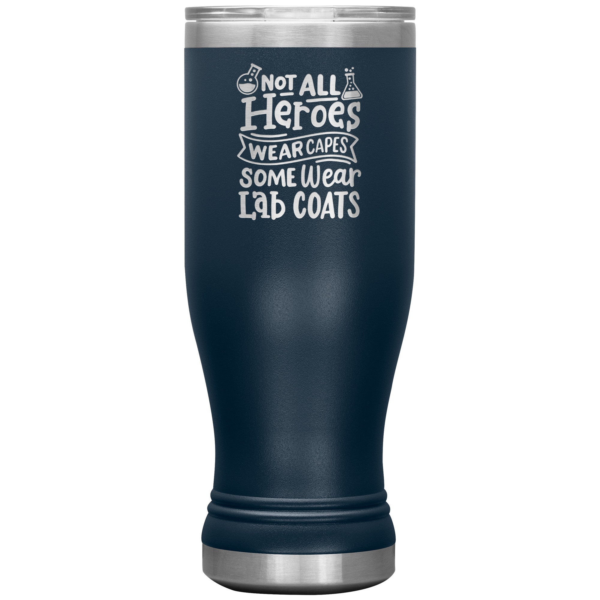 20 oz BOHO Insulated Tumbler - Not All Heroes Wear Capes, Some Wear Lab Coats - Stay Inspired with Science!