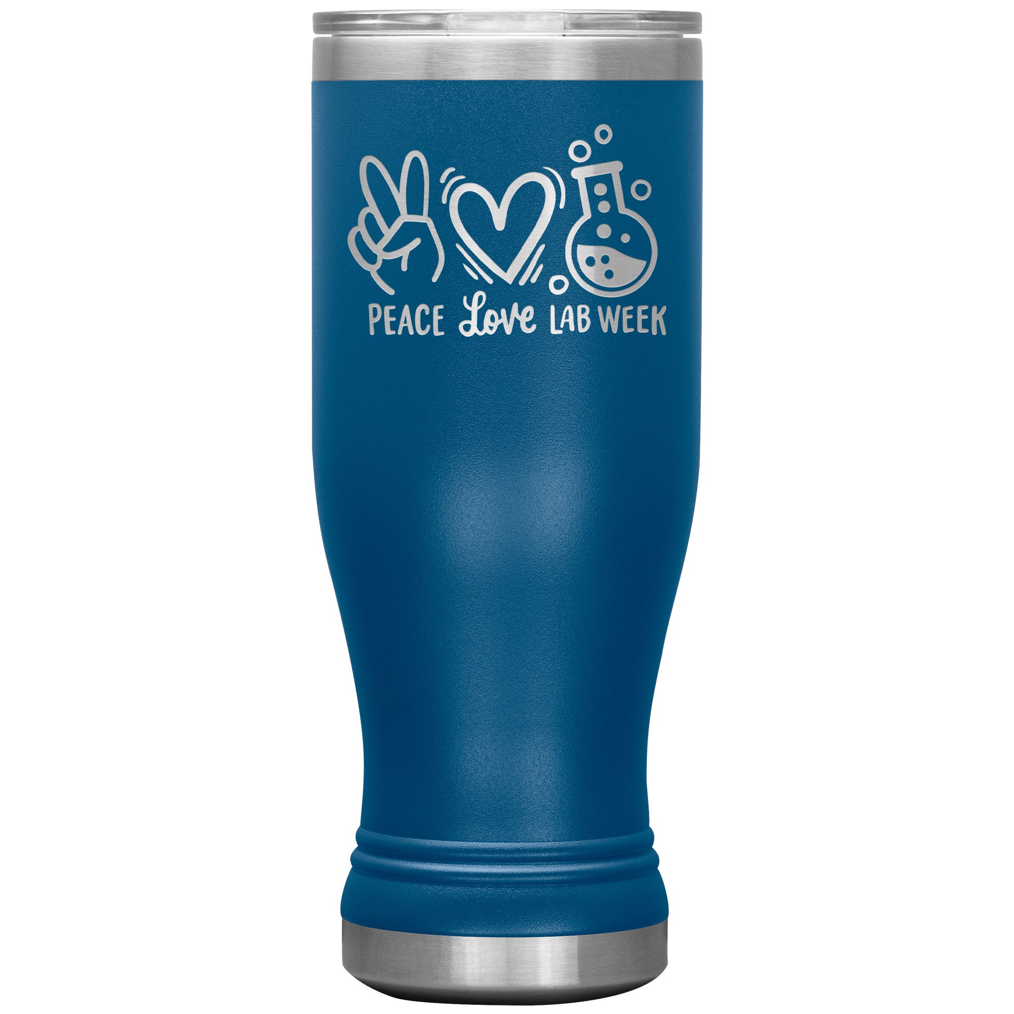 20 oz BOHO Insulated Tumbler - Peace, Love, Lab Week Design - Celebrate with Scientific Style!