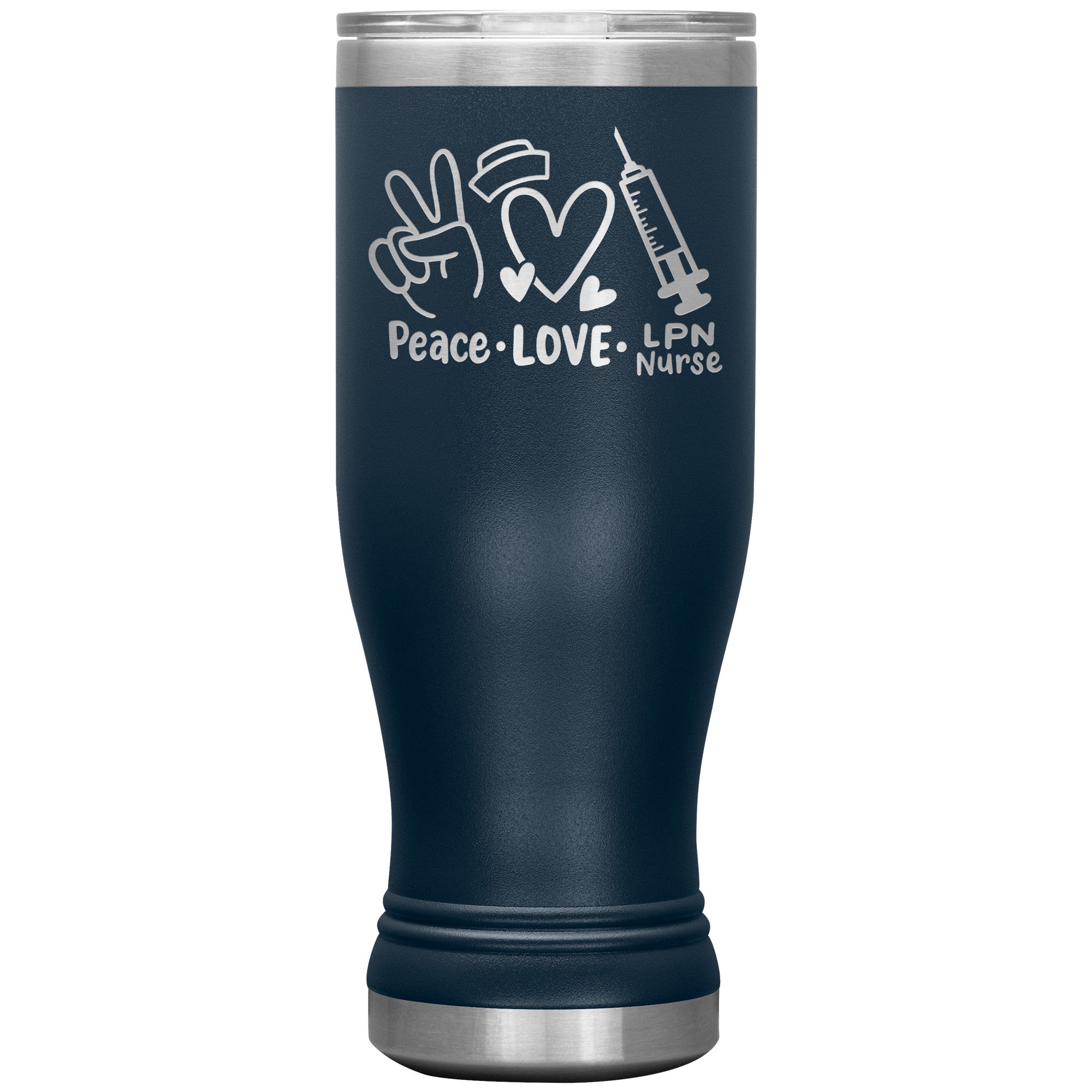 20 oz BOHO Insulated Tumbler - Peace, Love, LPN Nurse - Sip in Nursing Harmony!