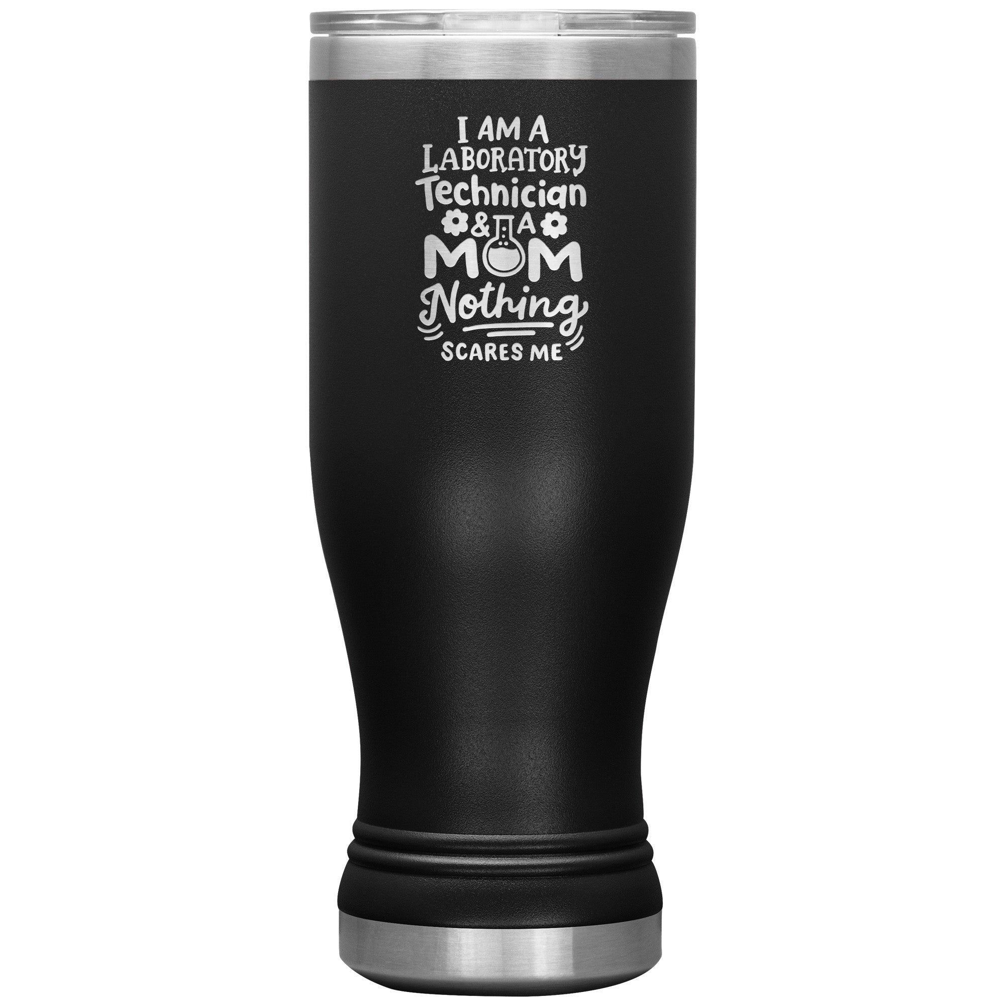 20 oz BOHO Insulated Tumbler - Proud Laboratory Technician & Mom - Fearless Multitasking with Style!
