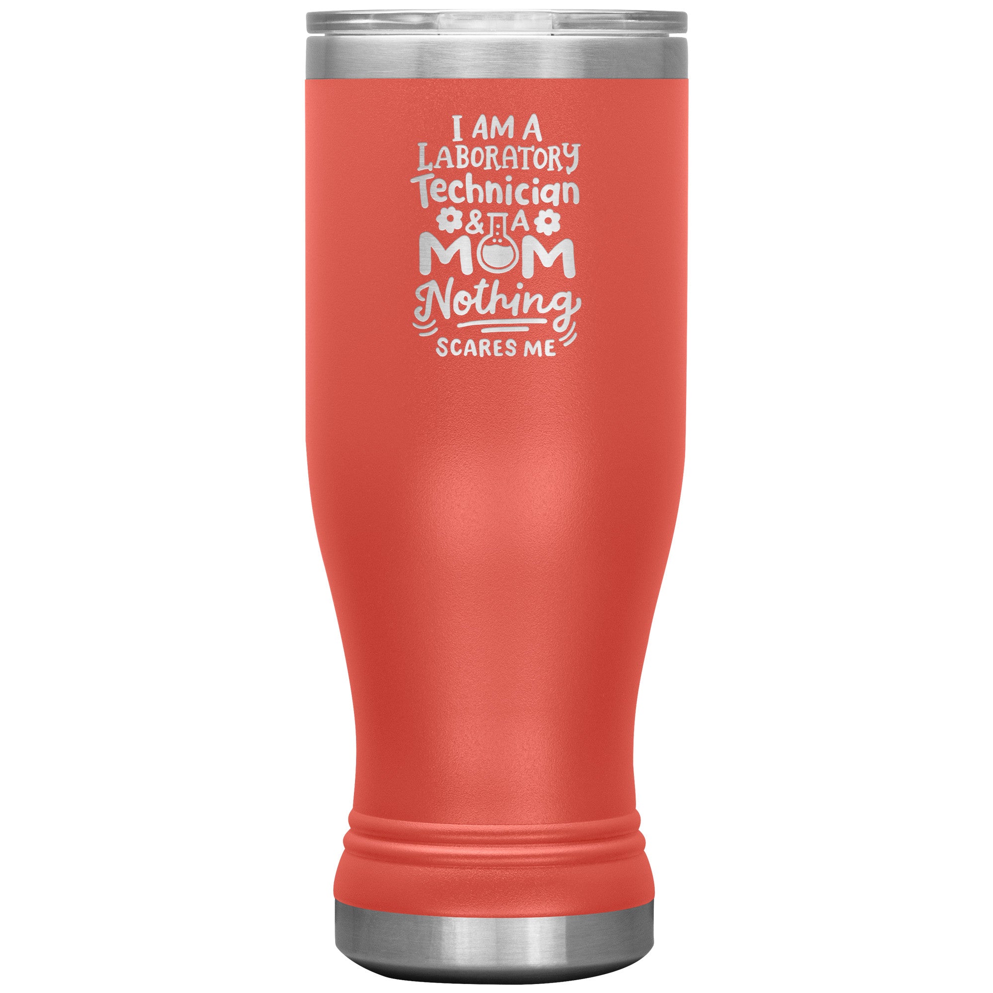 20 oz BOHO Insulated Tumbler - Proud Laboratory Technician & Mom - Fearless Multitasking with Style!