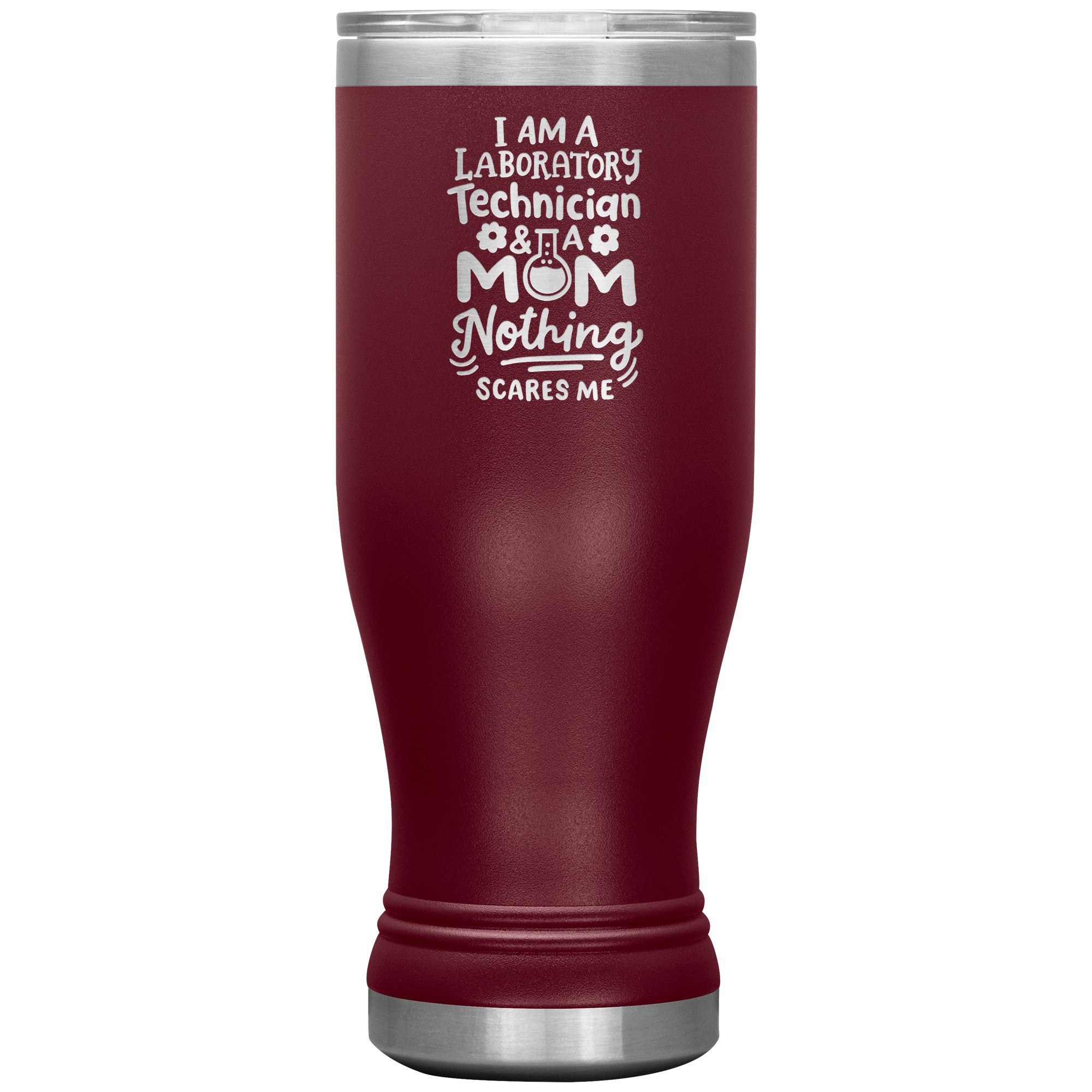 20 oz BOHO Insulated Tumbler - Proud Laboratory Technician & Mom - Fearless Multitasking with Style!
