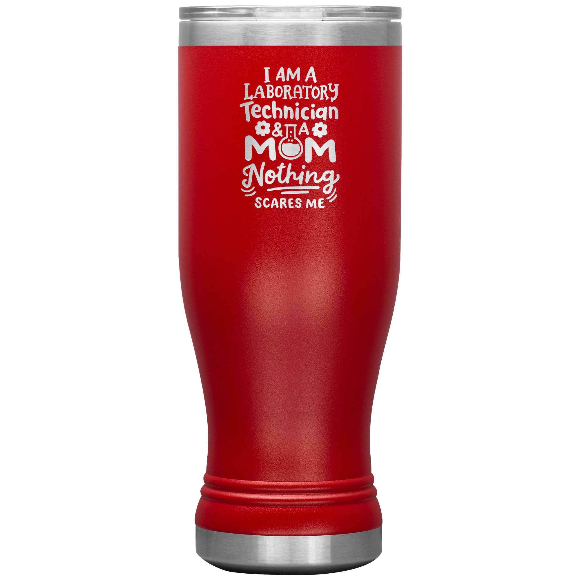20 oz BOHO Insulated Tumbler - Proud Laboratory Technician & Mom - Fearless Multitasking with Style!