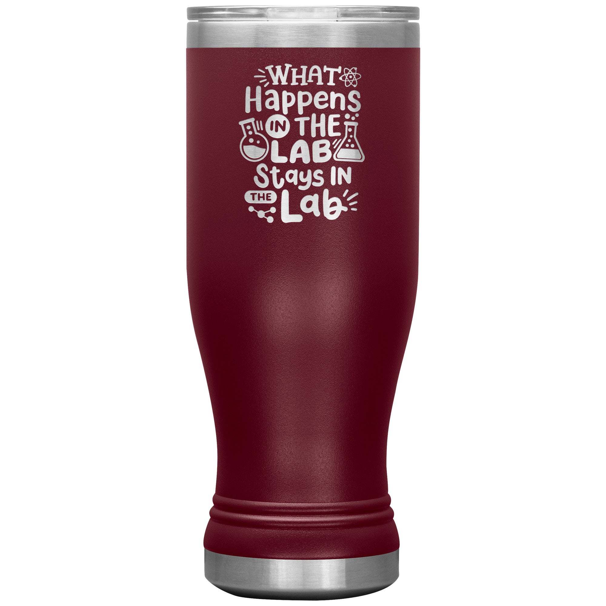 20 oz BOHO Insulated Tumbler - What Happens In the Lab Stays in the Lab - Quirky Science Enthusiast's Choice!