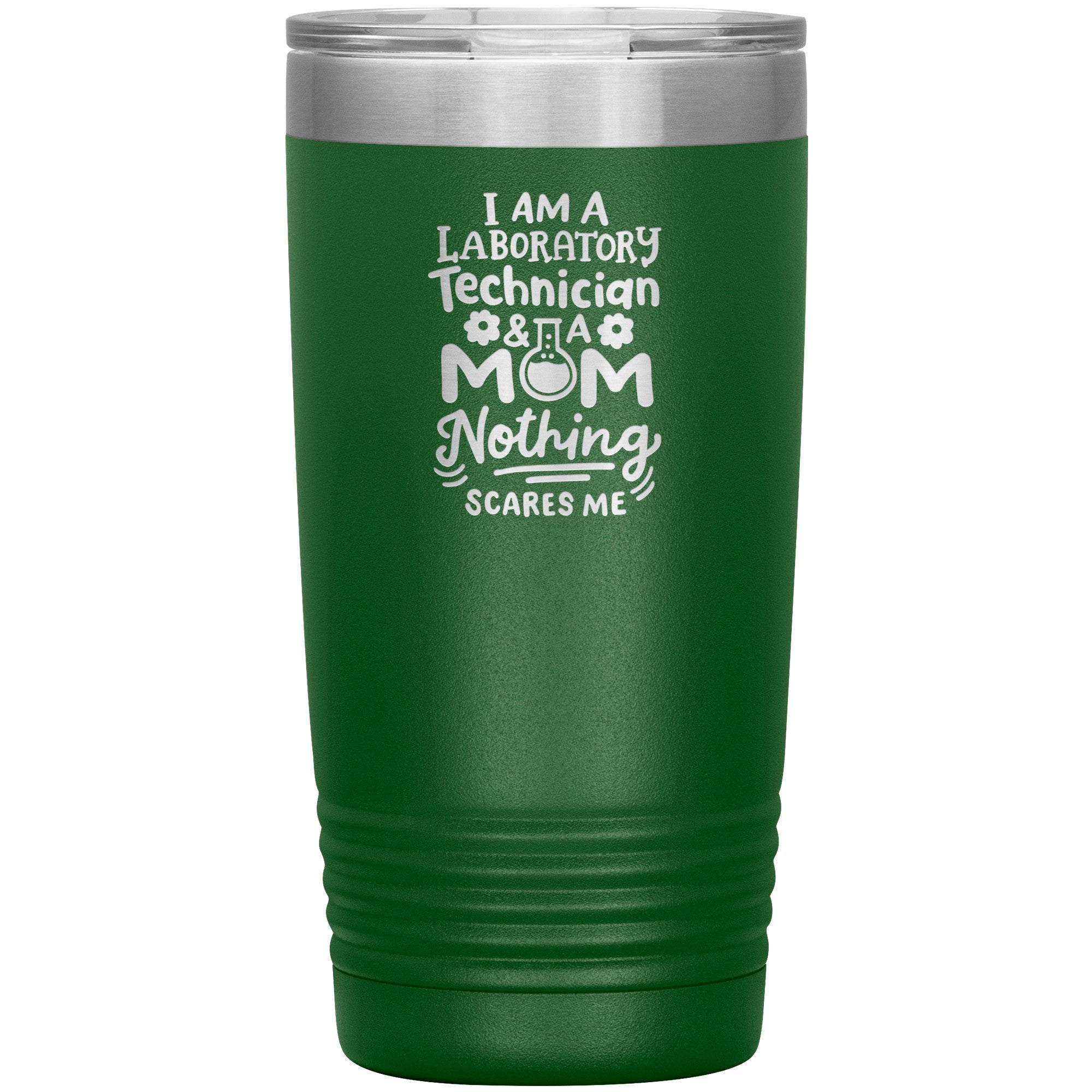 20 oz Insulated Tumbler - I Am a Laboratory Technician & a Mom - Fearless Multitasking with Style!