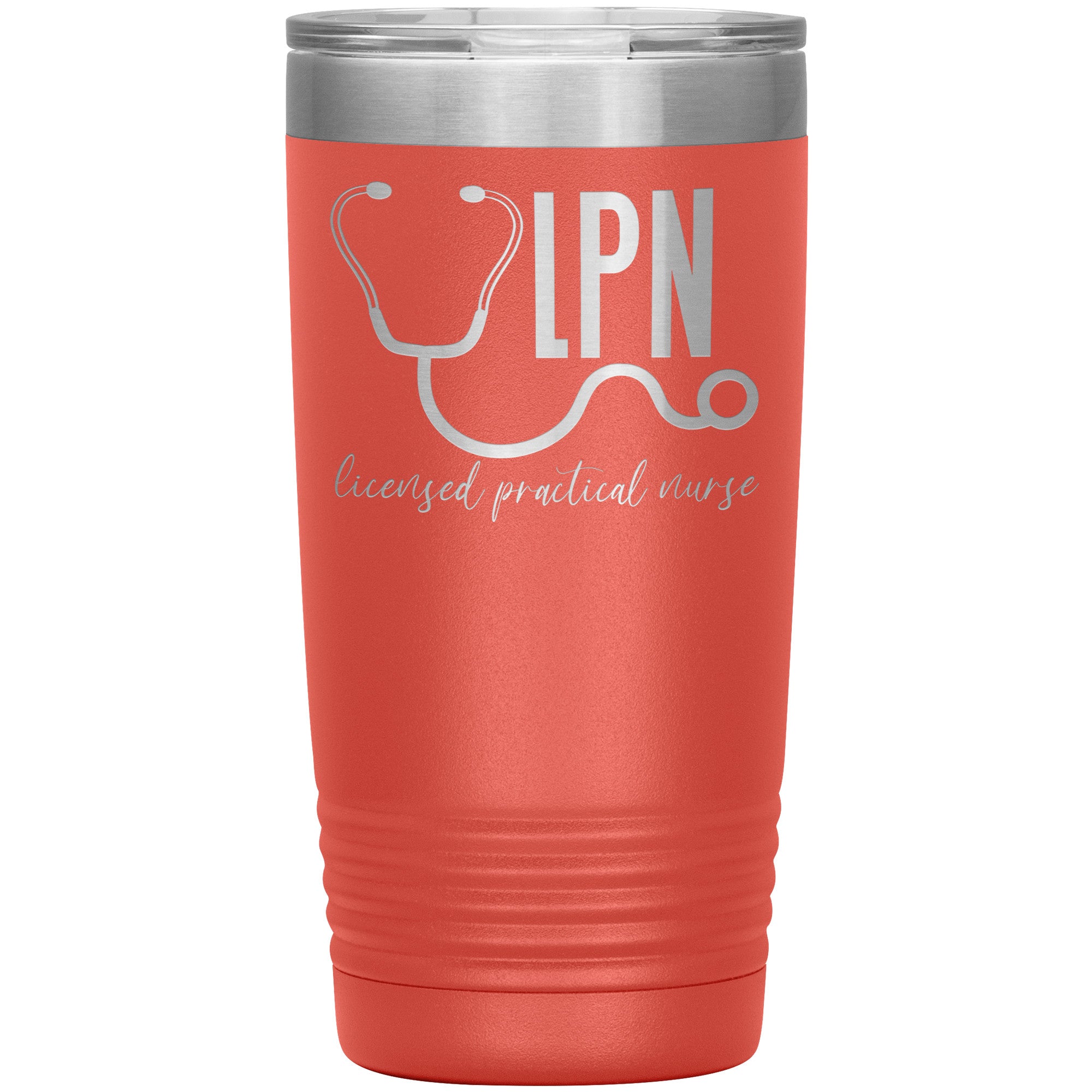 20 oz Insulated Tumbler - LPN Licensed Practical Nurse with Stethoscope - Stay Hydrated in Nursing Style!