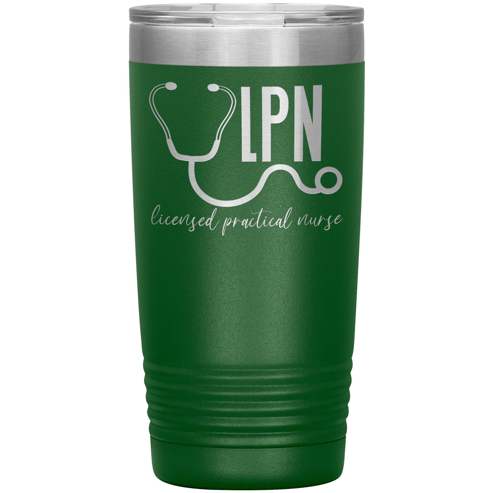 20 oz Insulated Tumbler - LPN Licensed Practical Nurse with Stethoscope - Stay Hydrated in Nursing Style!