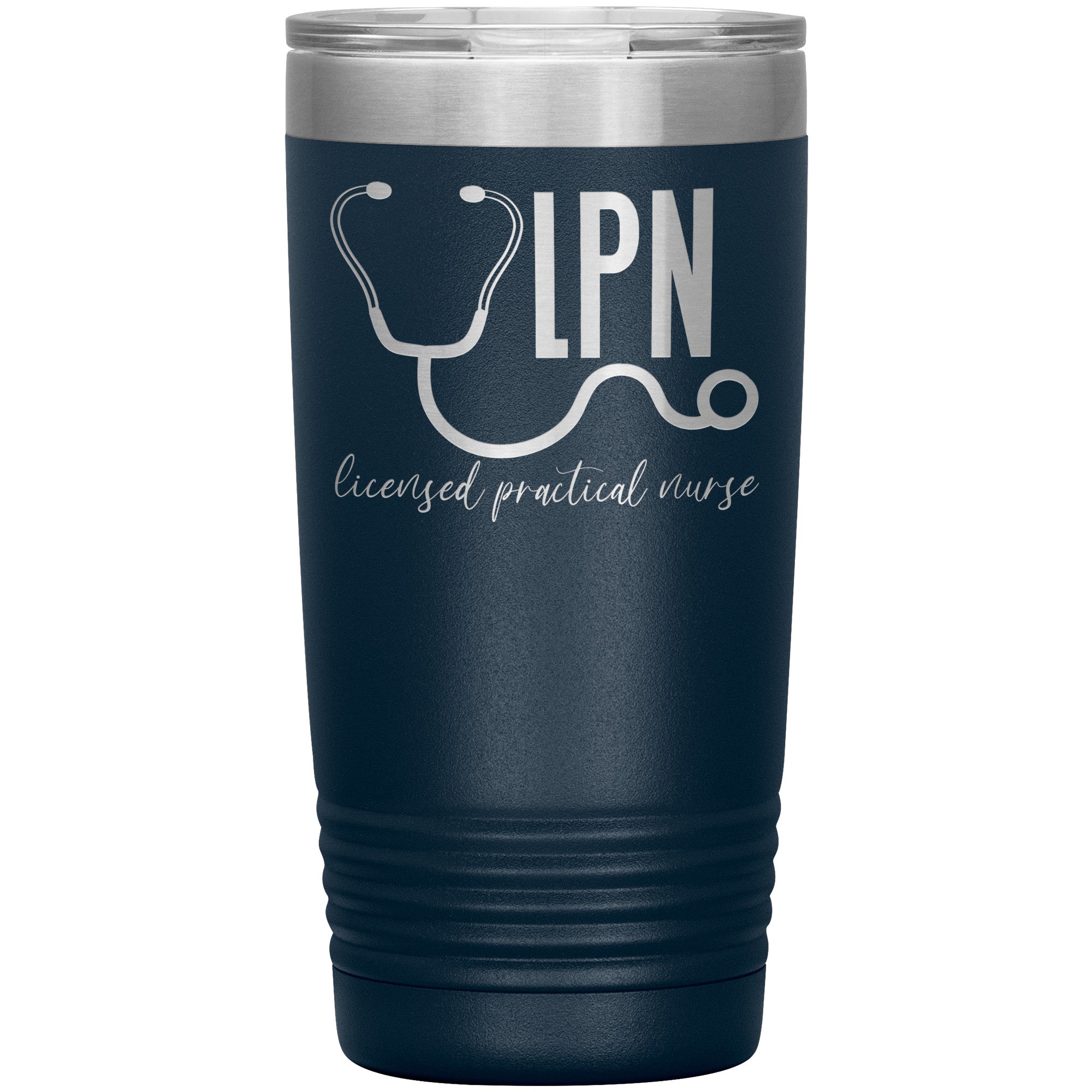 20 oz Insulated Tumbler - LPN Licensed Practical Nurse with Stethoscope - Stay Hydrated in Nursing Style!
