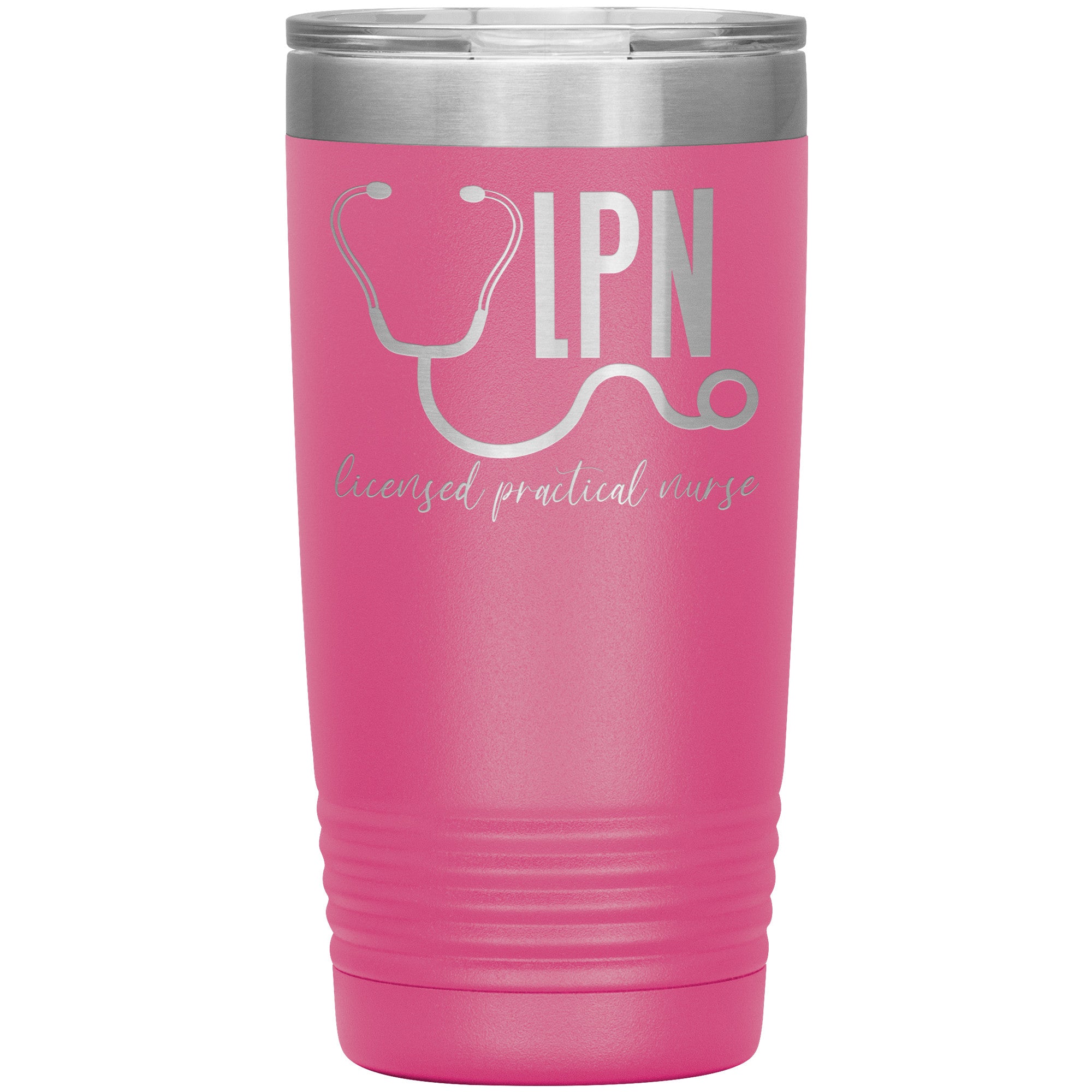 20 oz Insulated Tumbler - LPN Licensed Practical Nurse with Stethoscope - Stay Hydrated in Nursing Style!
