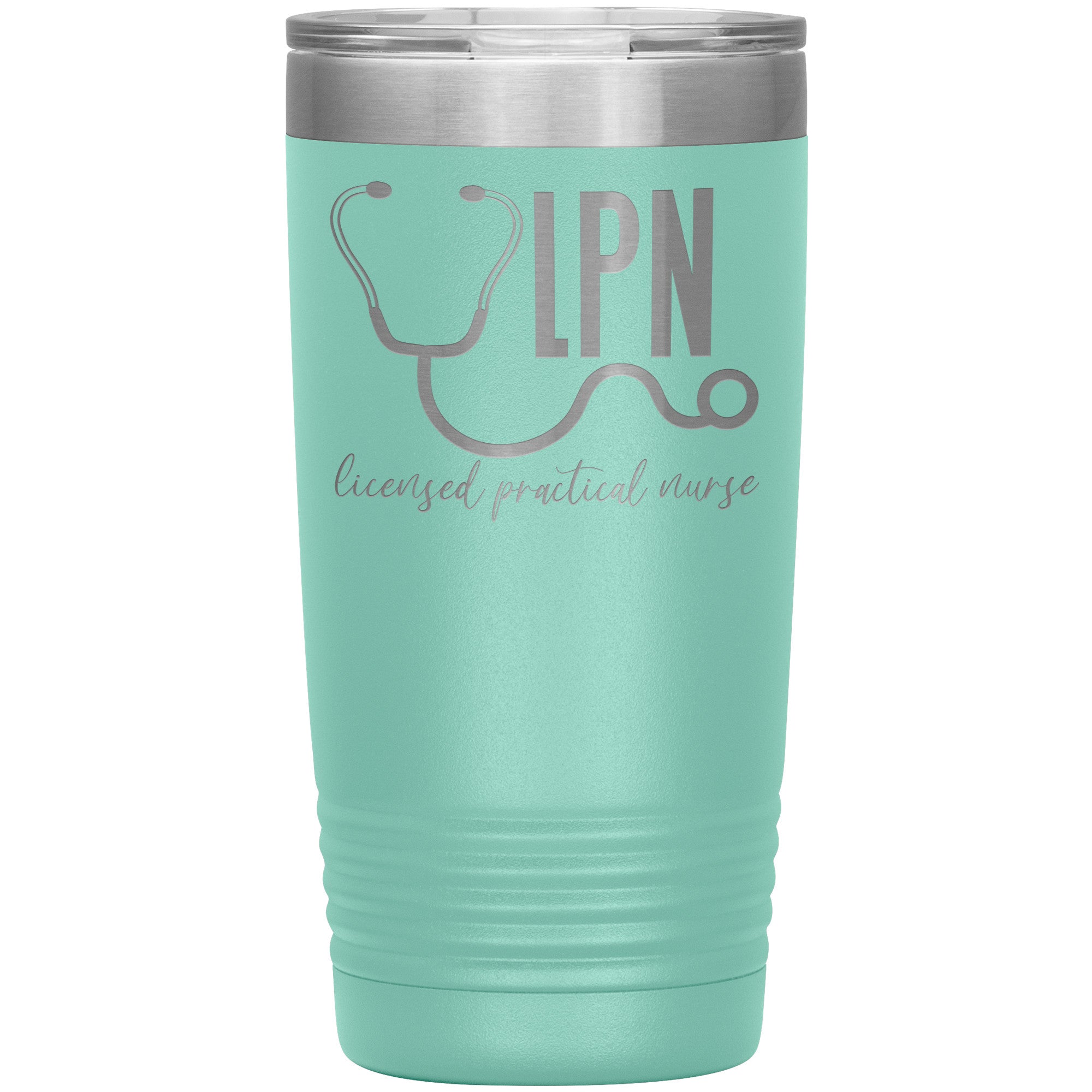 20 oz Insulated Tumbler - LPN Licensed Practical Nurse with Stethoscope - Stay Hydrated in Nursing Style!