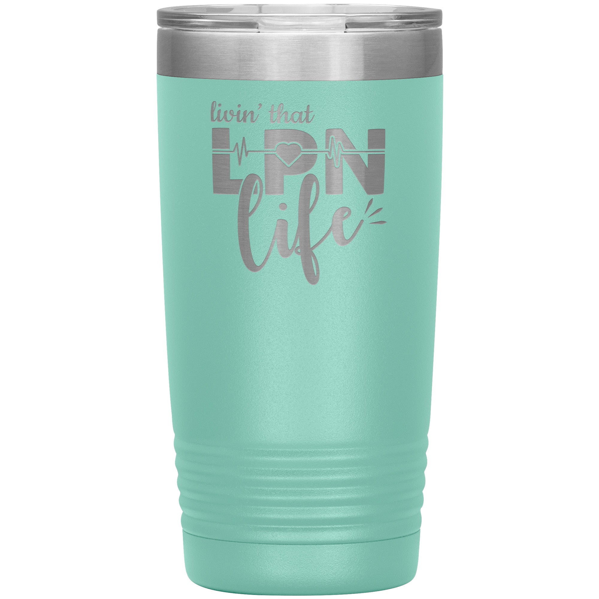 20 oz Insulated Tumbler - Livin' That LPN Life - Stay Refreshed in Style!