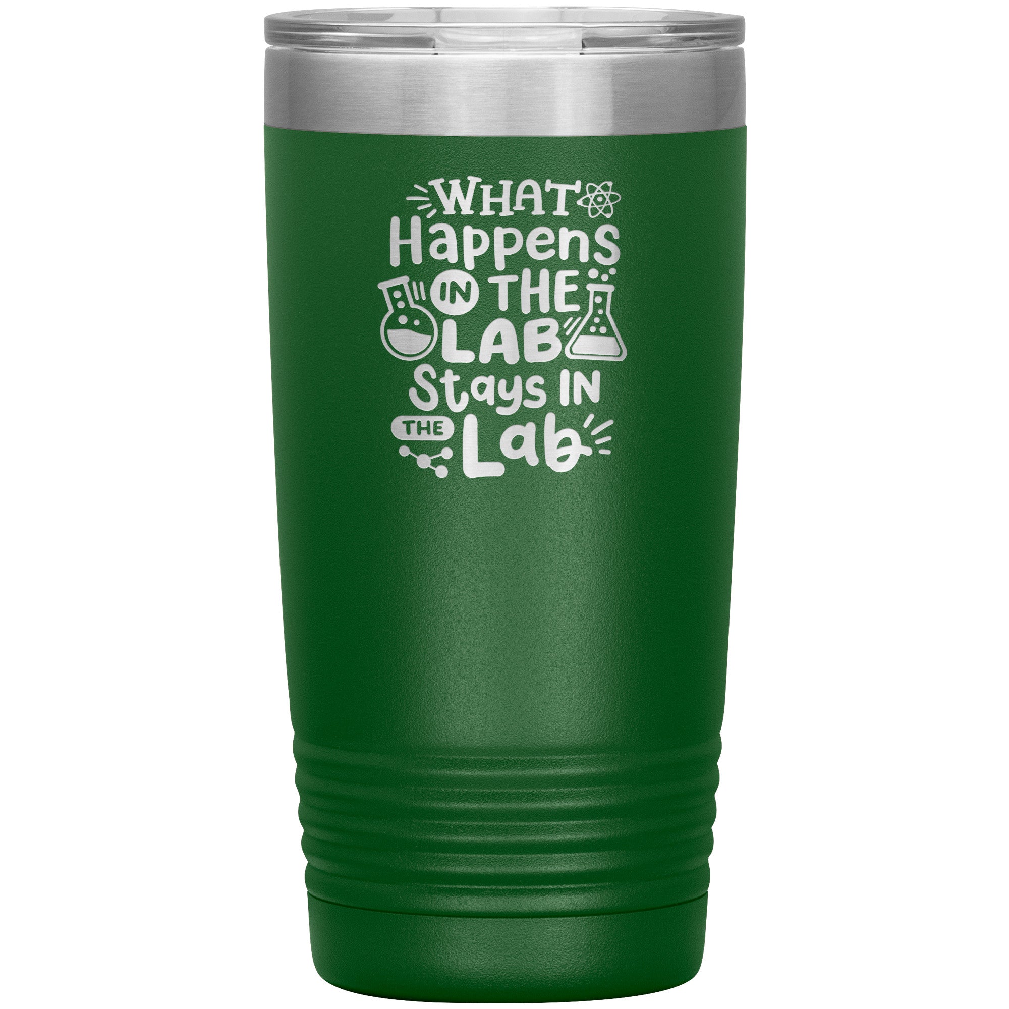 20 oz Insulated Tumbler - What Happens In the Lab Stays in the Lab - Quirky Science Enthusiast's Choice!