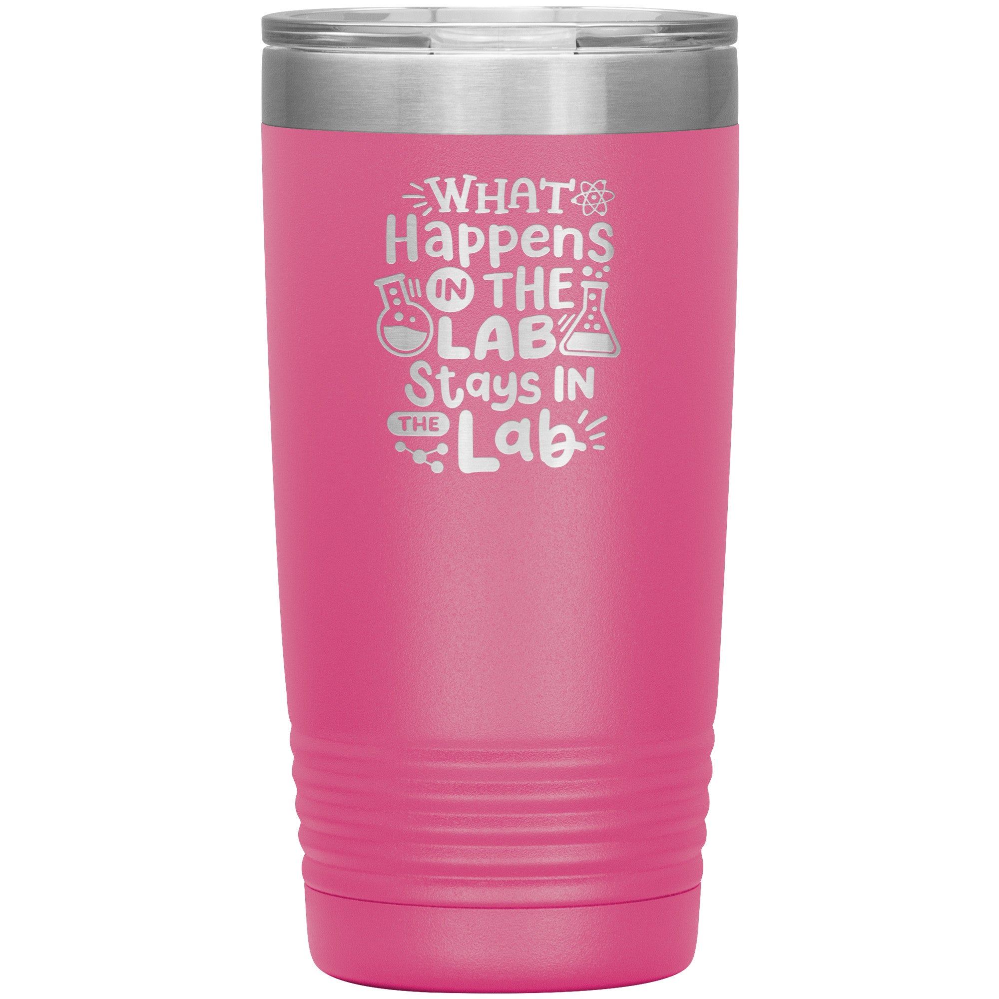 20 oz Insulated Tumbler - What Happens In the Lab Stays in the Lab - Quirky Science Enthusiast's Choice!