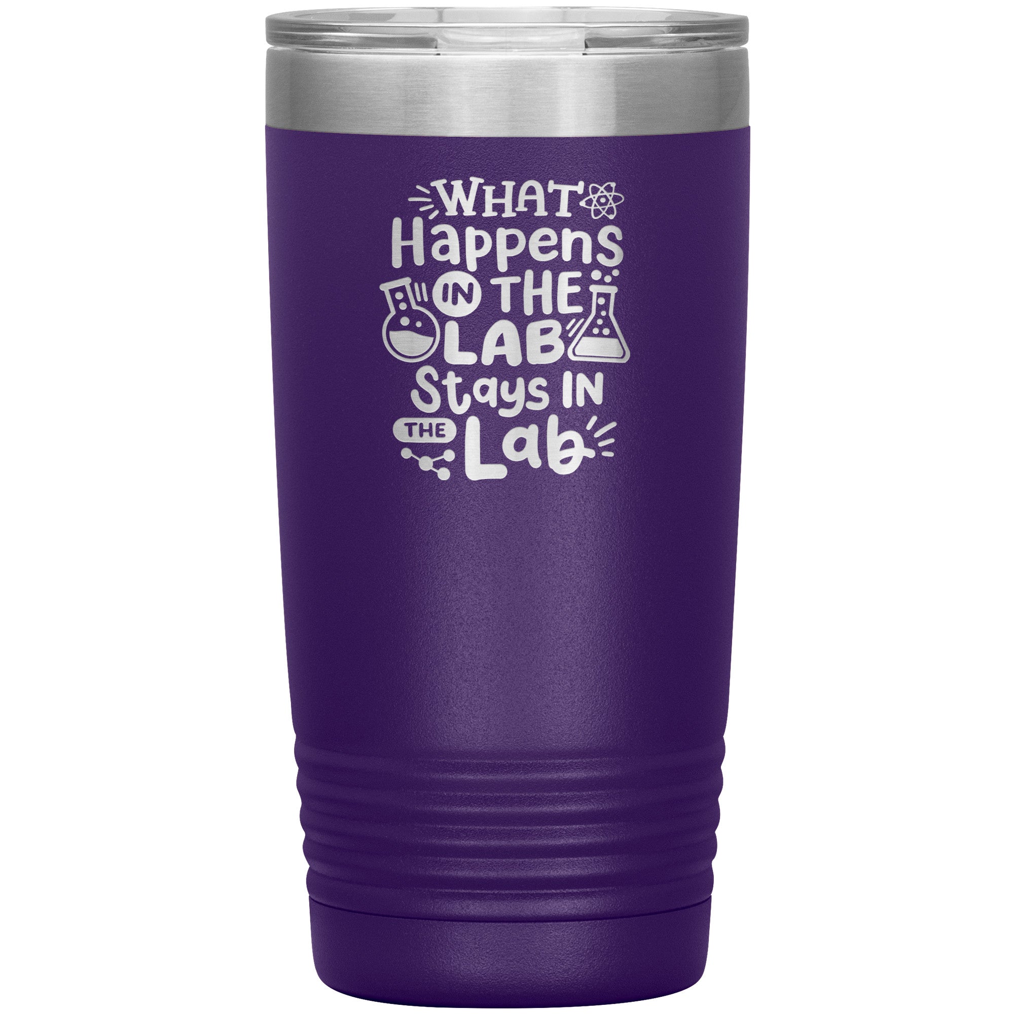 20 oz Insulated Tumbler - What Happens In the Lab Stays in the Lab - Quirky Science Enthusiast's Choice!