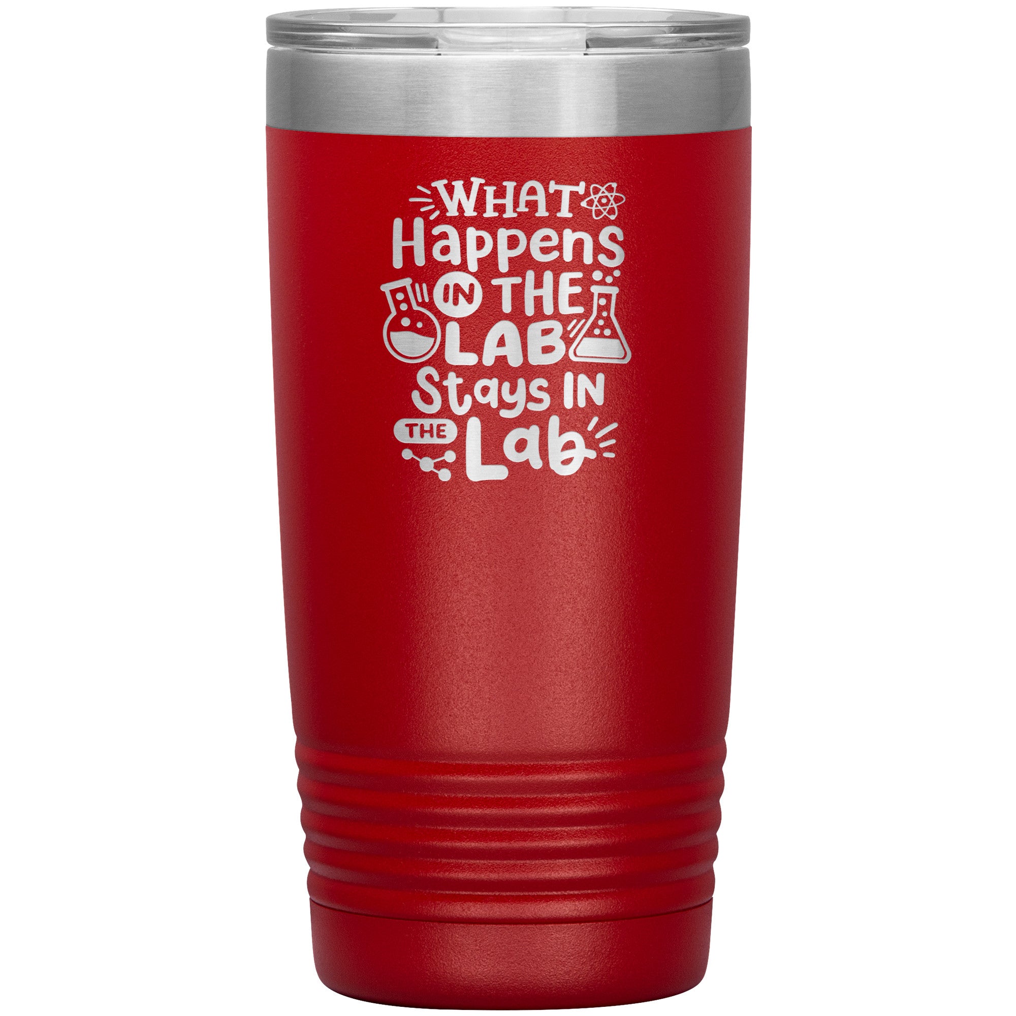 20 oz Insulated Tumbler - What Happens In the Lab Stays in the Lab - Quirky Science Enthusiast's Choice!