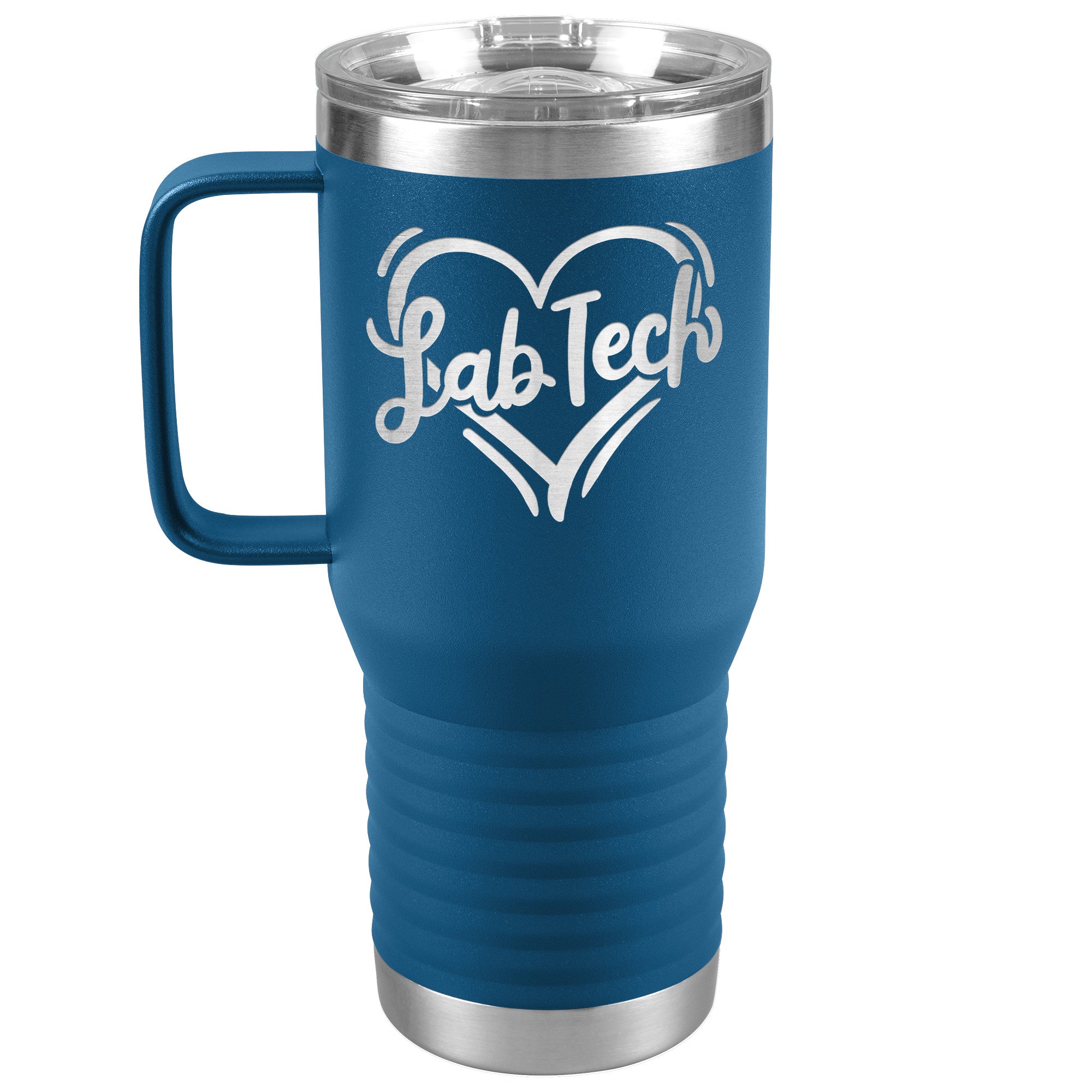 20 oz Lab Tech Travel Tumbler - Lab Tech Inside a Heart - Sip with Love and Scientific Passion!