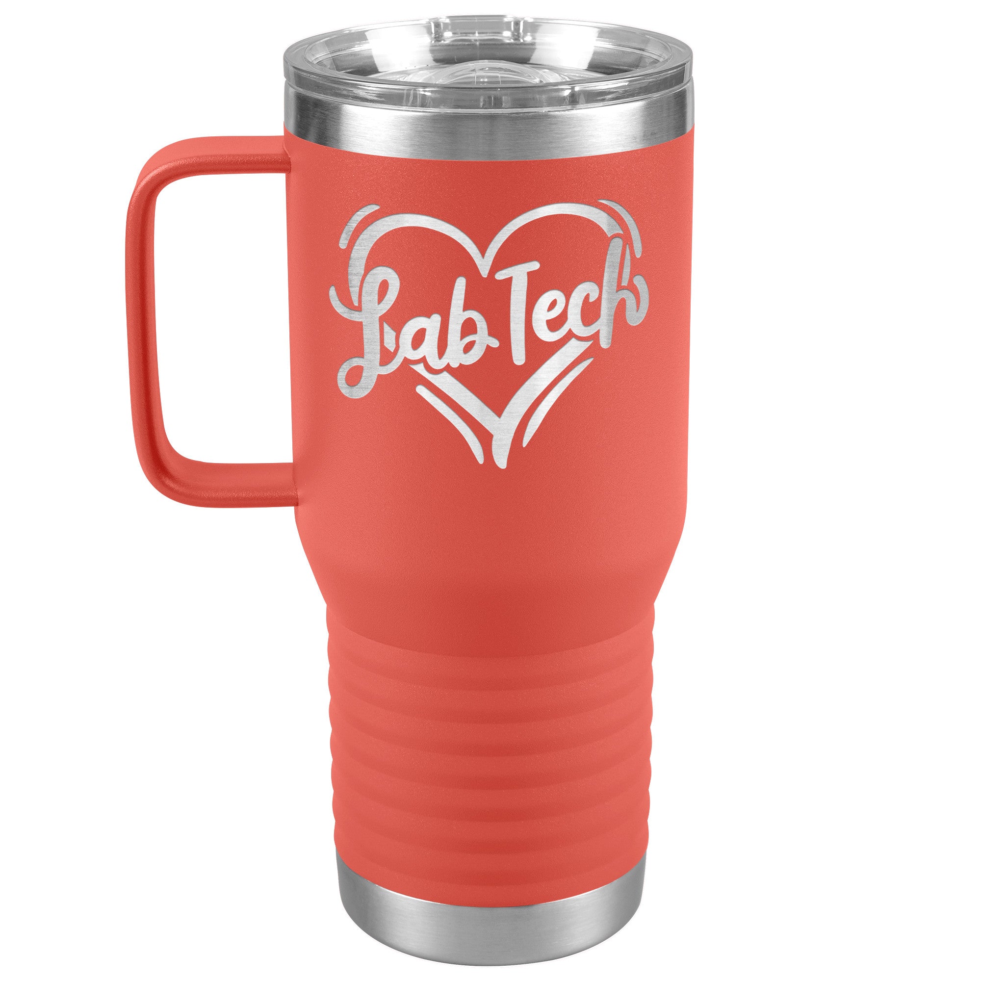 20 oz Lab Tech Travel Tumbler - Lab Tech Inside a Heart - Sip with Love and Scientific Passion!